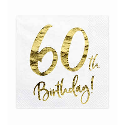 partydeco Papierserviette 20 Servietten Trend - 33cm - Birthday