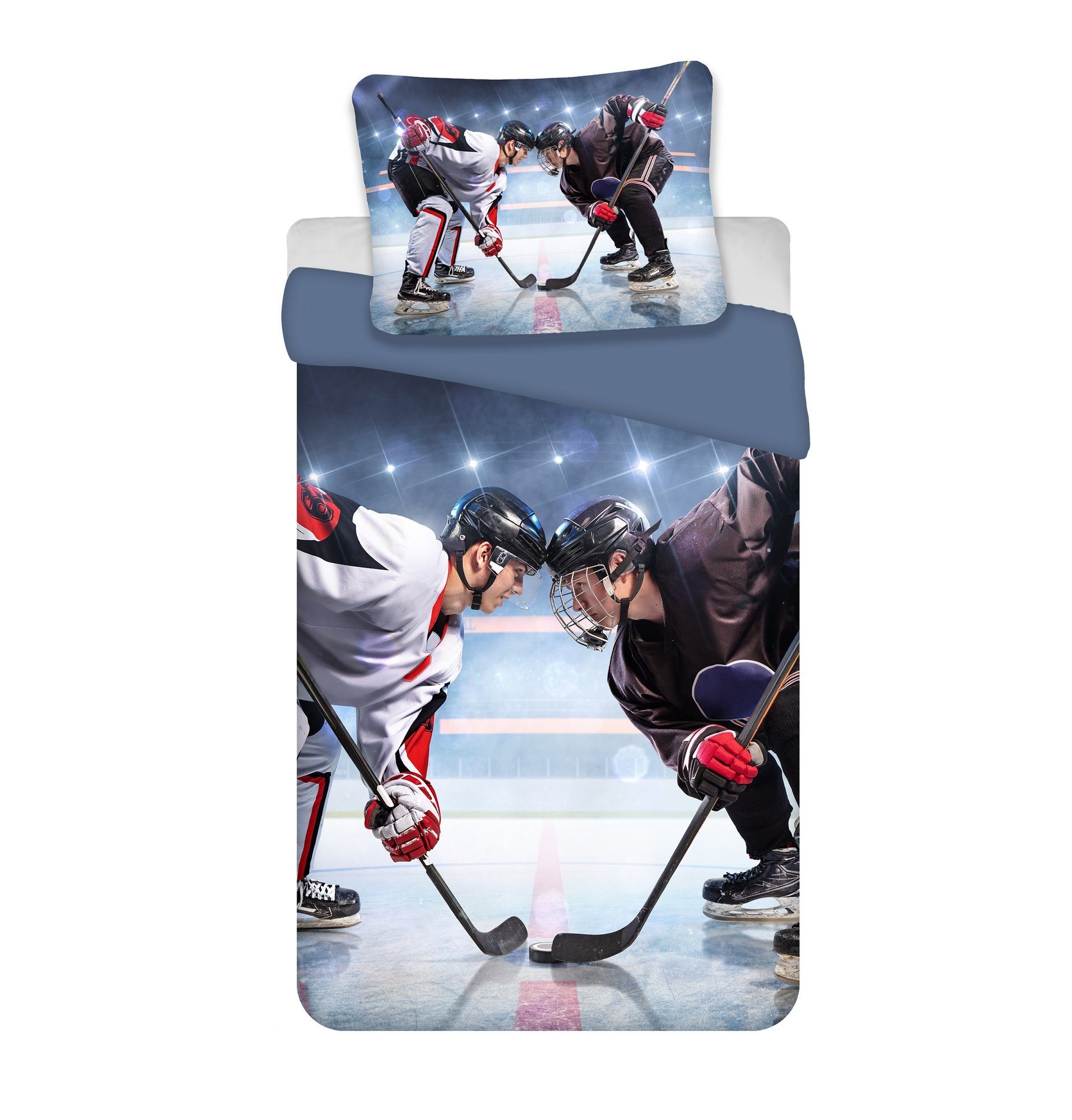 BrandMac Kinderbettwäsche Bettwäsche Hockey Eishockey Bettbezug 135 x 200 c günstig online kaufen