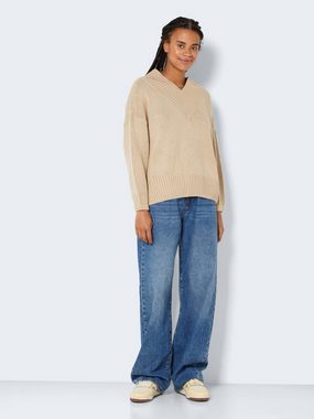 Noisy may Strickpullover Sand (1-tlg) Plain/ohne Details