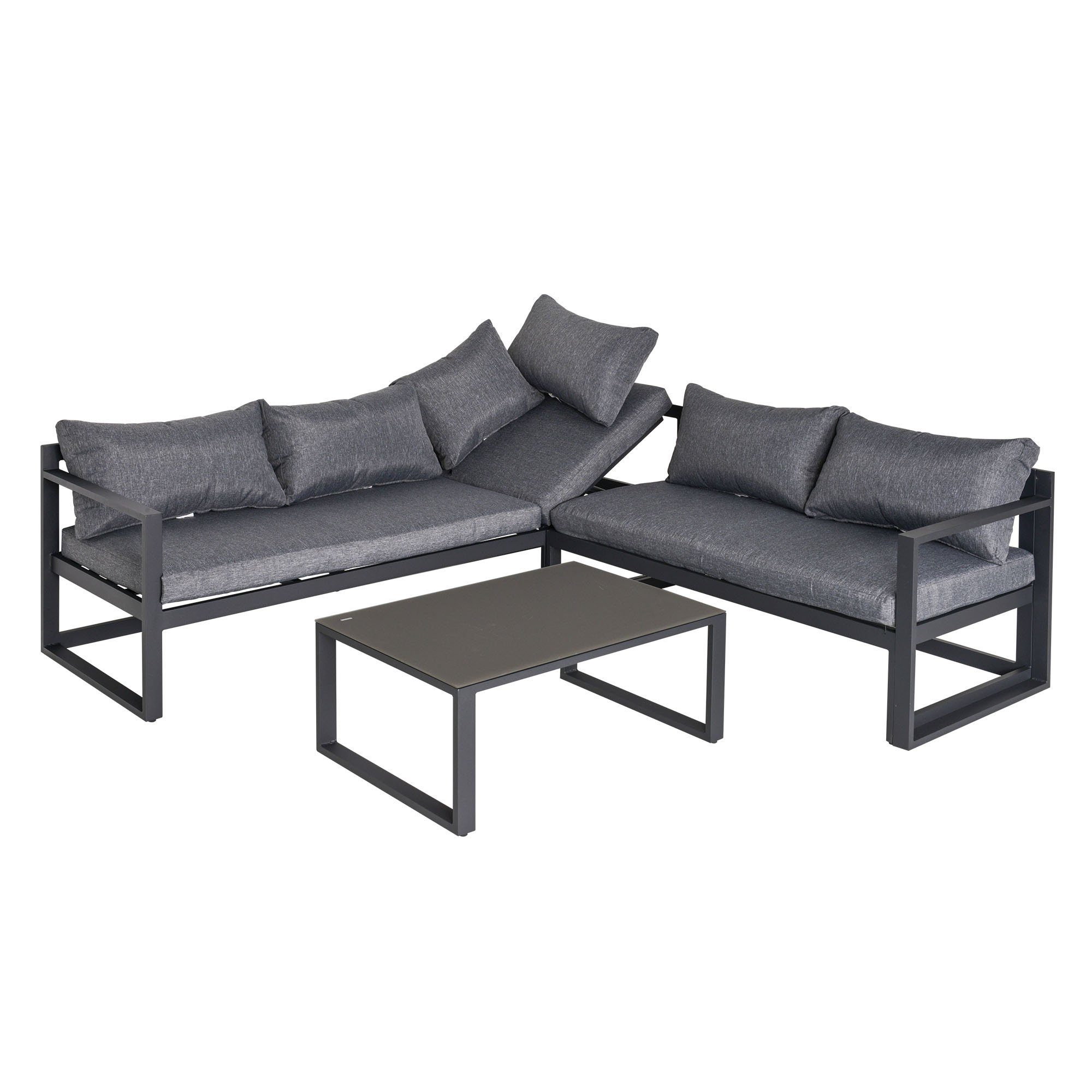 Outsunny Sitzgruppe Gartenmöbel-Set 3-teilig günstig online kaufen
