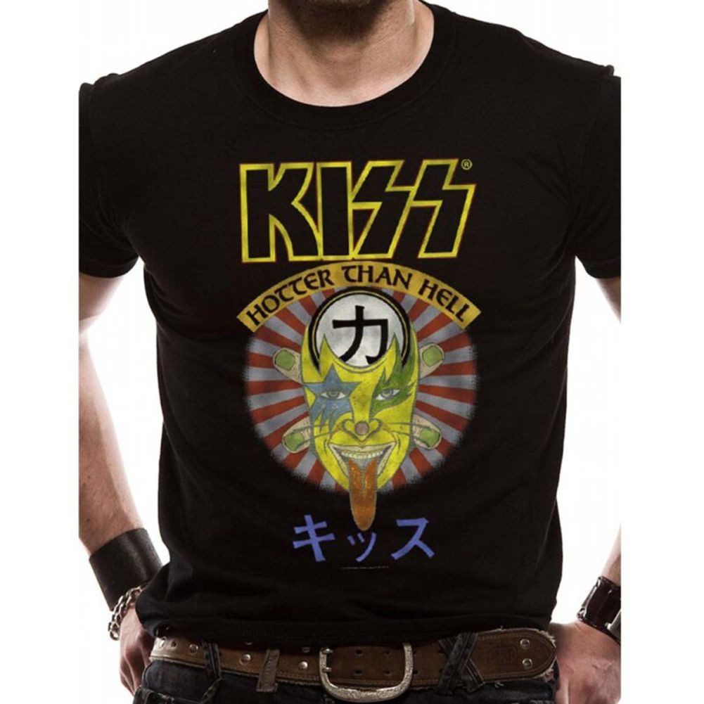 Kiss Print-Shirt KISS T-Shirt Hotter than Hell S M L XL schwarz