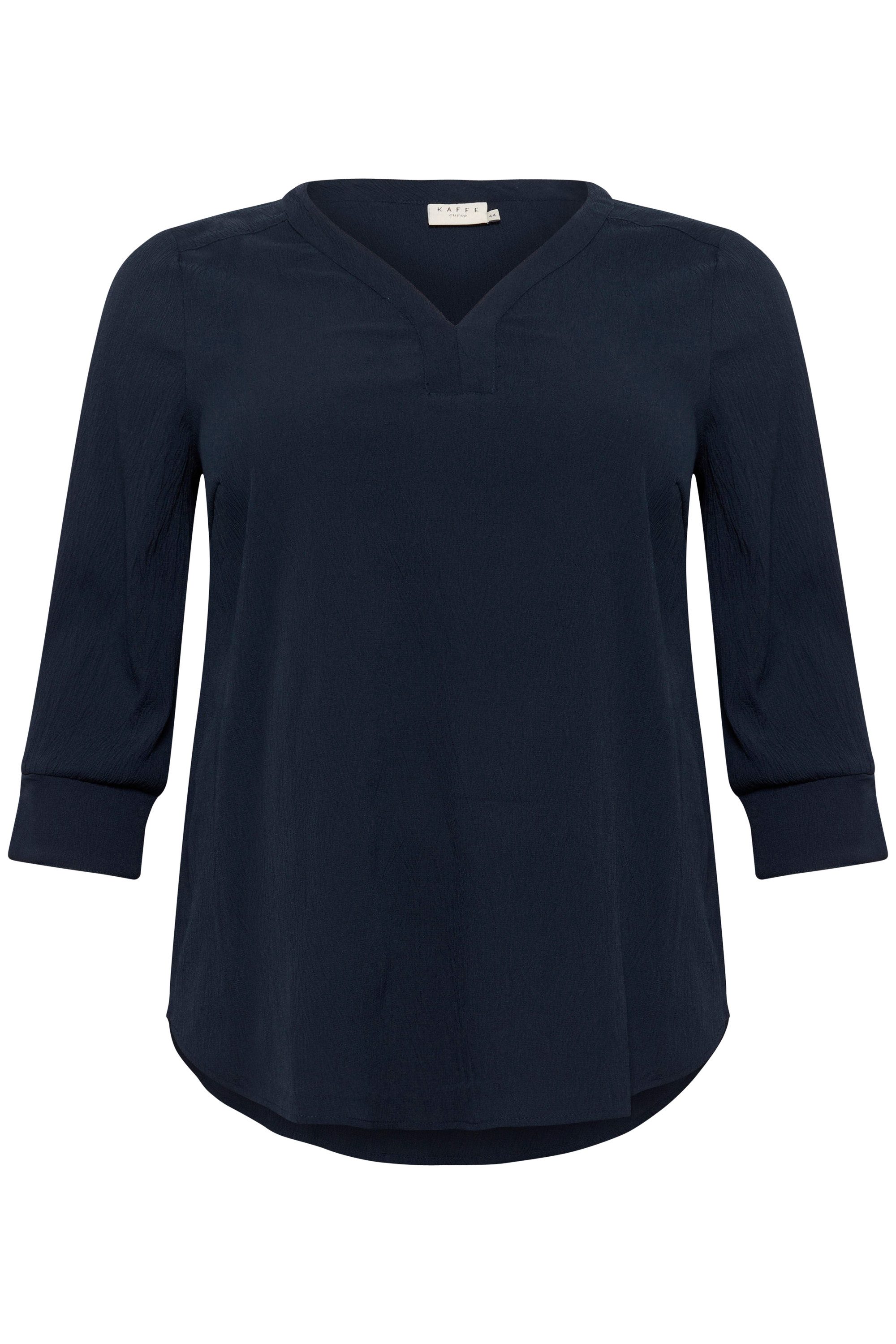 KAFFE Curve Langarmbluse Langarm-Bluse KClunda Große günstig online kaufen
