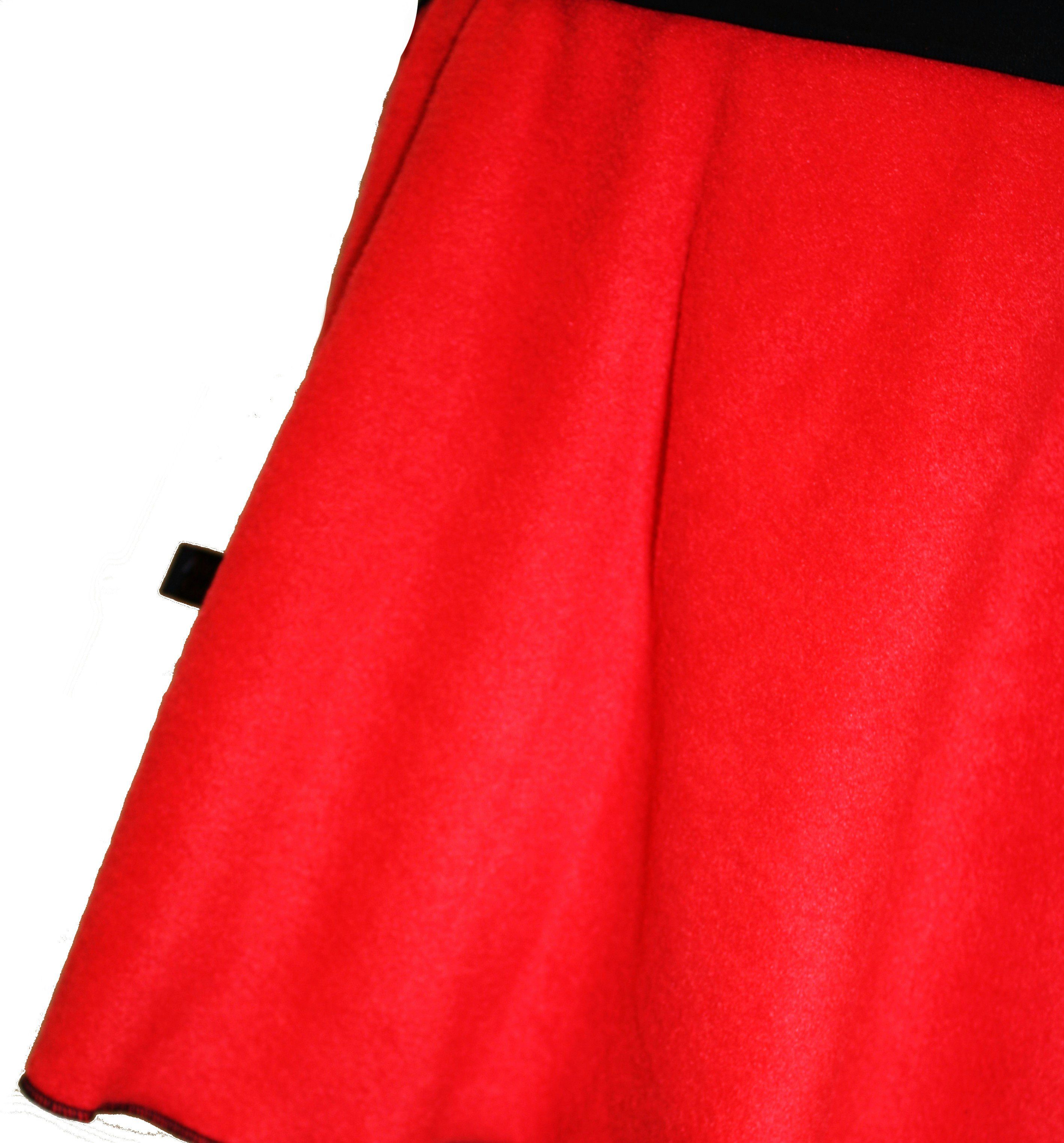 dunkle design Minirock Fleece Rot 45cm elastischer Bund günstig online kaufen