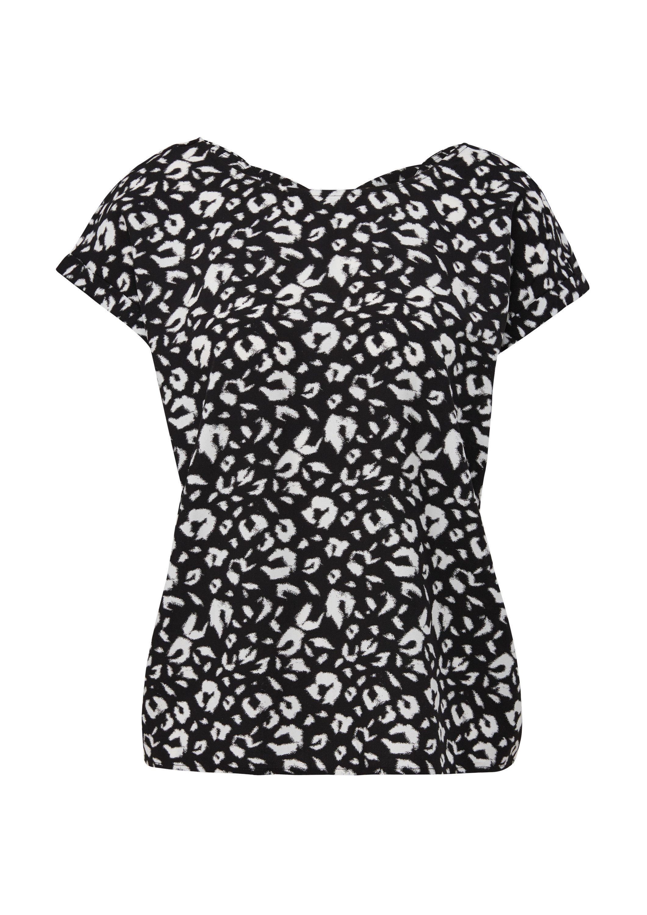 s.Oliver Kurzarmbluse Bluse Viskosebluse mit Rückenausschnitt günstig online kaufen
