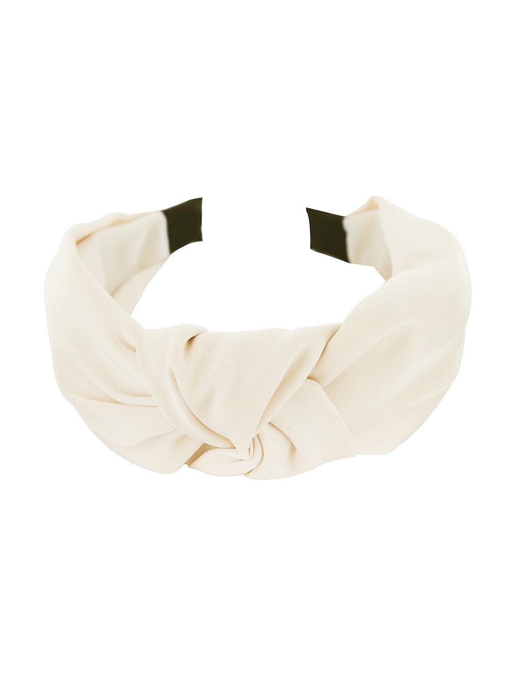 axy Haarreif Breiter Haarreif mit Knoten und Satin bezogen, Vintage Damen Haareifen Haarband