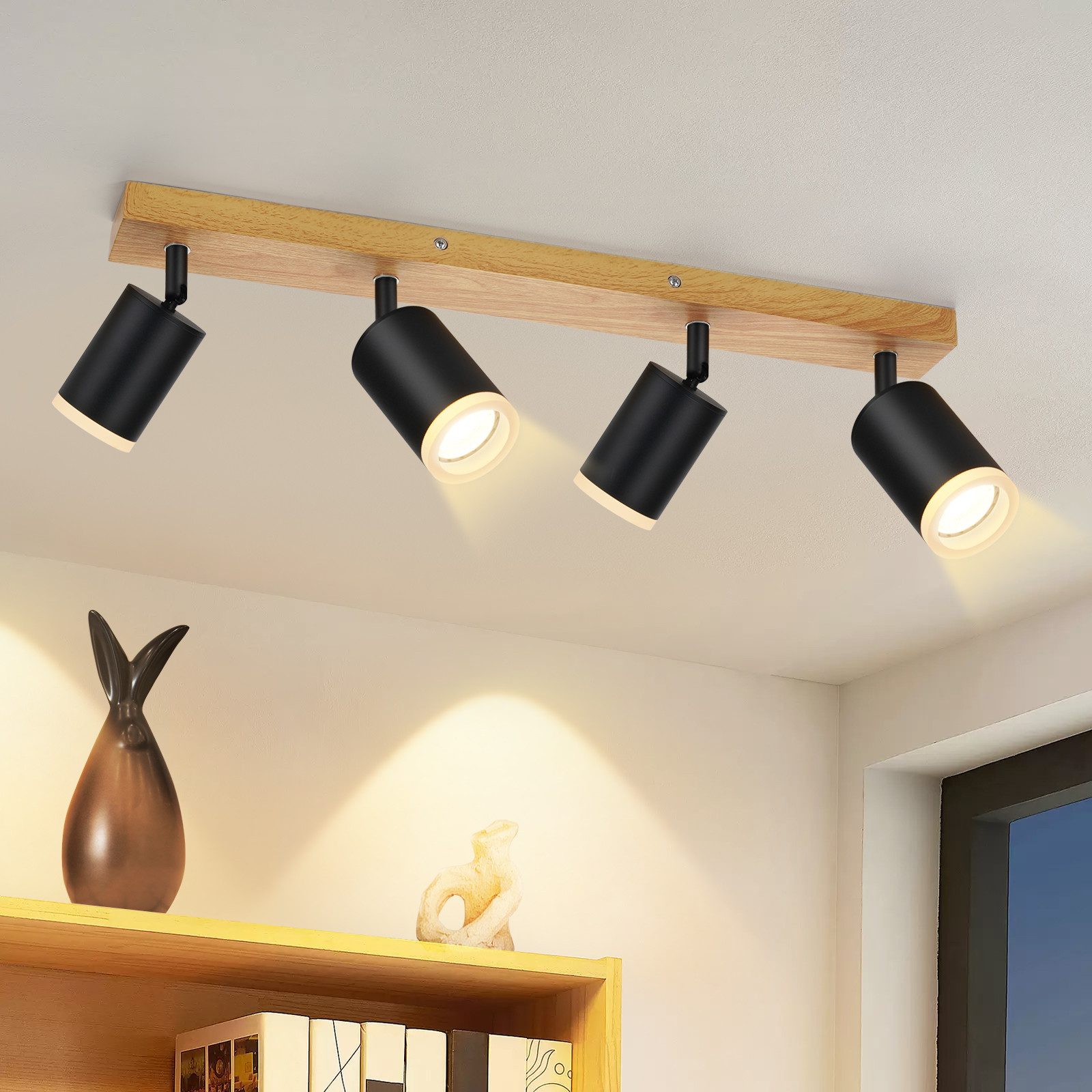 Nettlife Deckenstrahler Schwarz/Weiß Deckenspots Küchenlampe GU10 günstig online kaufen