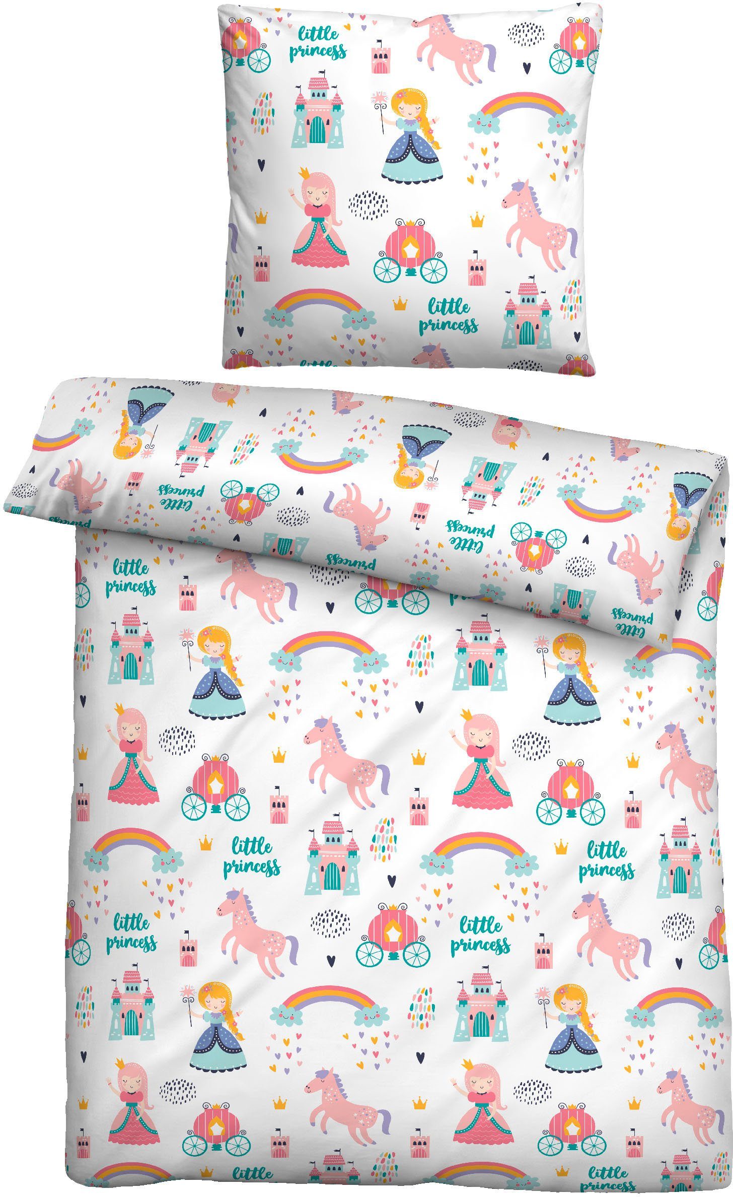 Biberna Bettwäsche kleine Prinzessin, Feinbiber, 2 teilig, wohlig warm + we günstig online kaufen