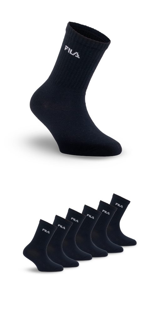 Fila Socken (6-Paar) breites Rippenbündchen, Cotton-Mix, Unisex günstig online kaufen