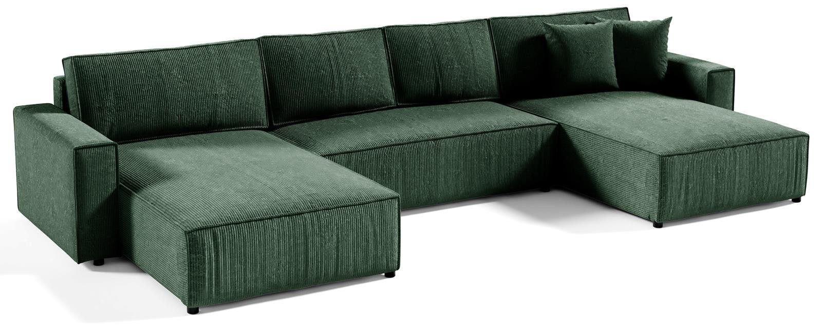 Compleo Ecksofa U-Form mit Bettkasten und Schlaffunktion BOSTON U, Breite: günstig online kaufen