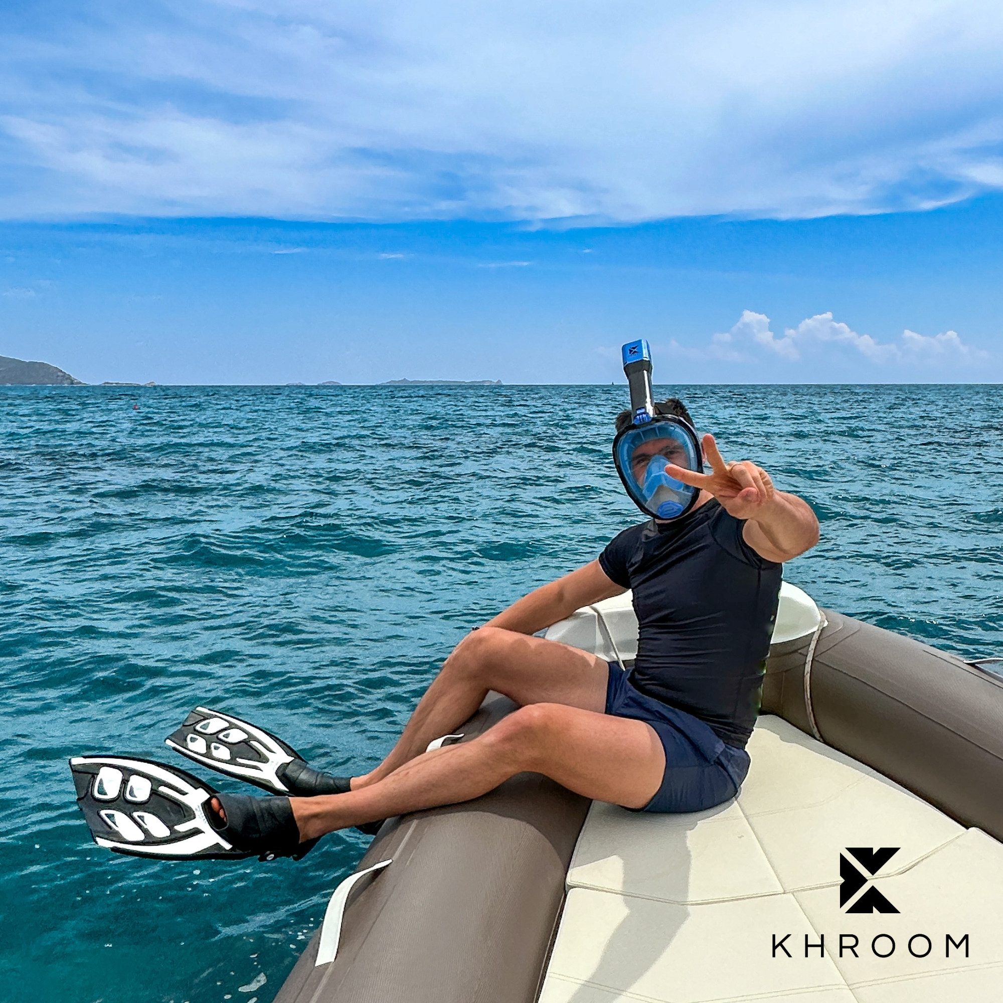 Khroom Flosse Gr. 36-47, Taucherflossen Schwimmflossen Schnorchelflossen (lange Flossen, Premium Made in Italy), verstellbar