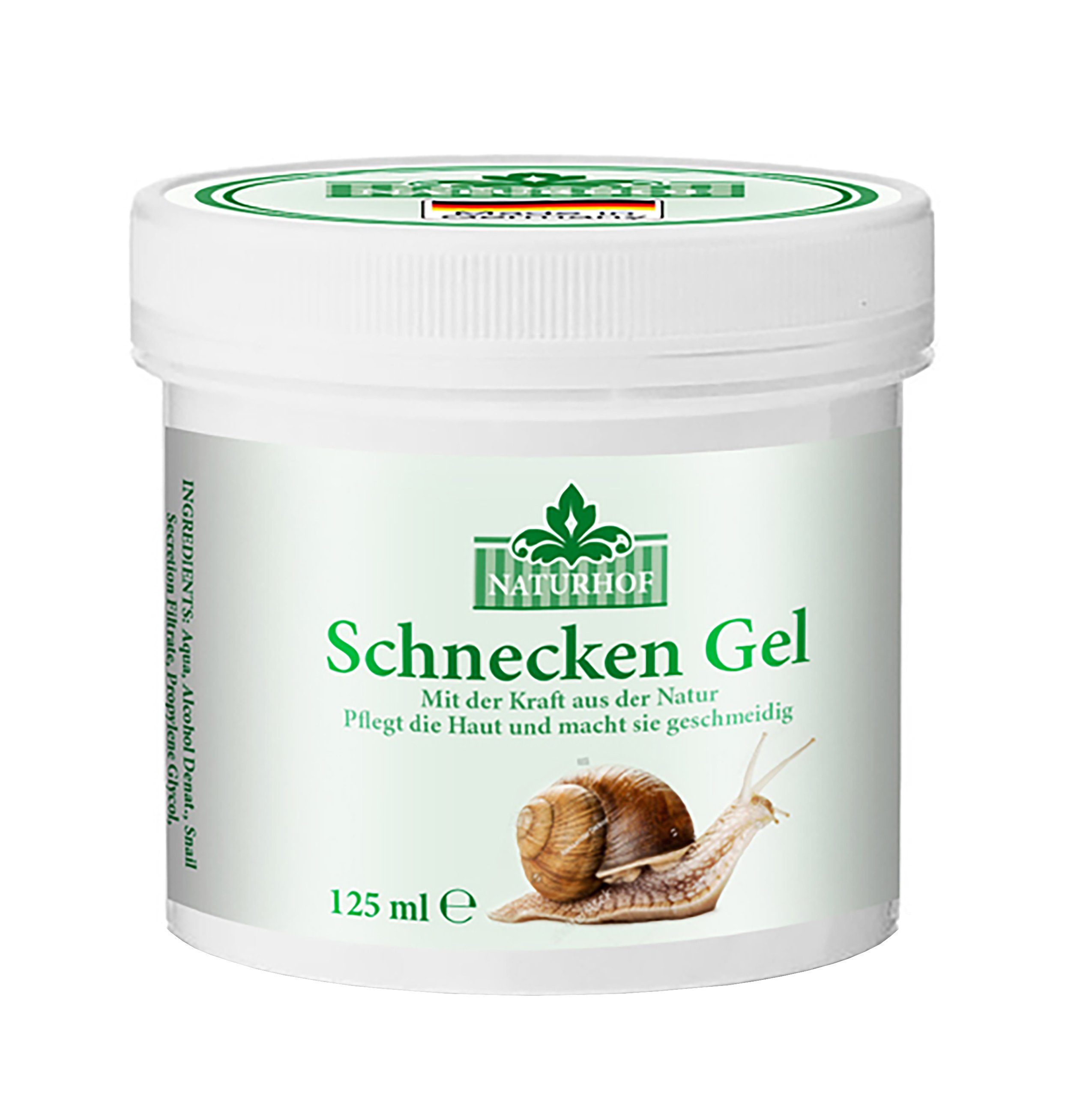 Naturhof Anti-Aging-Creme SCHNECKEN-GEL 125ml NATURHOF Schneckengel Hautcreme 24, Gesichtcreme Anti Aging Creme Balsam Salbe