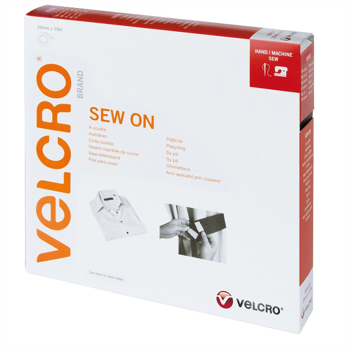 VELCRO Kabelbinder Klettband zum Aufnähen Haken & Flausch 20mm x 10m Beige (215), VEL-EC60277
