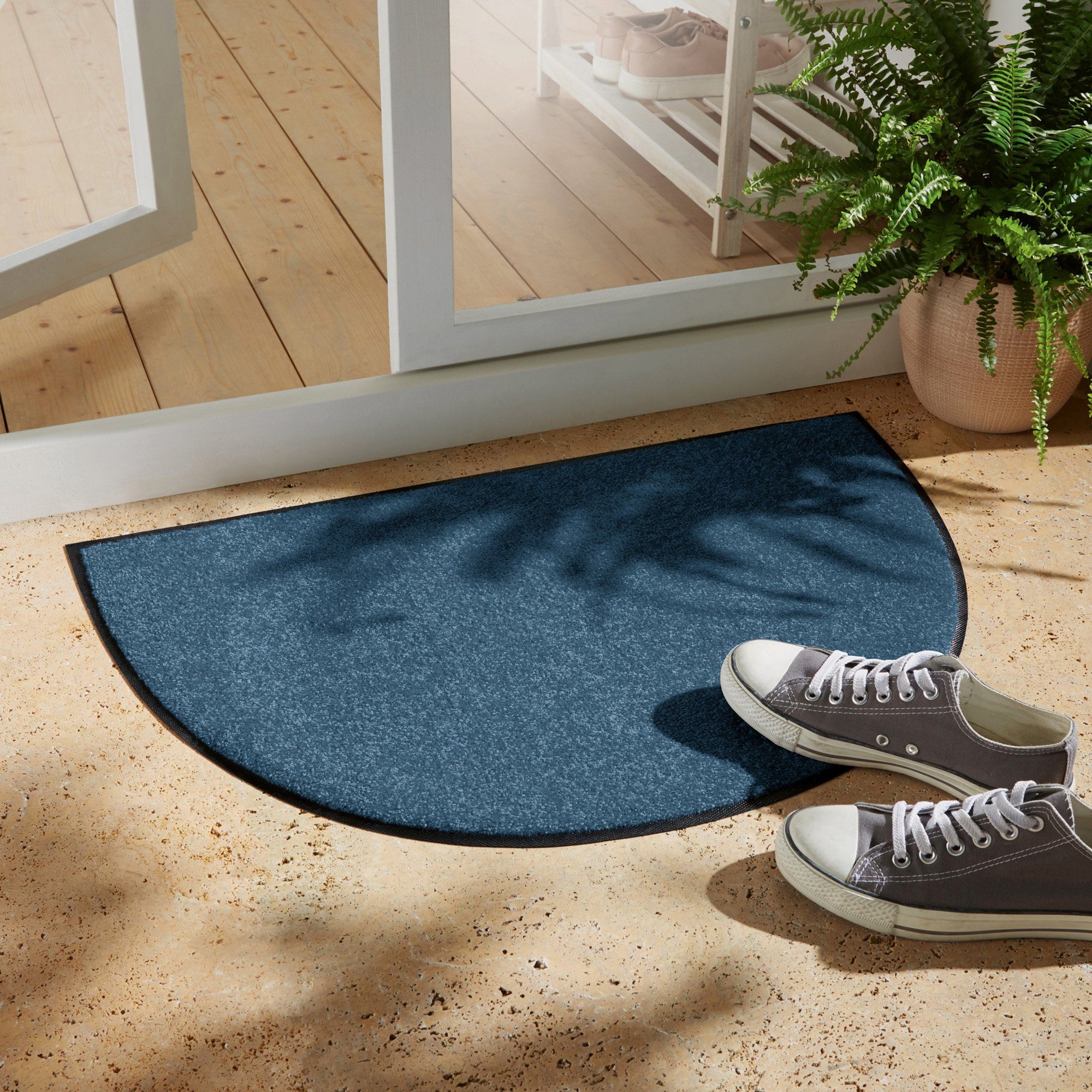 Erwin Müller Fußmatte Fußmatte "Mainz" halbrund, halbrund, Höhe: 7 mm