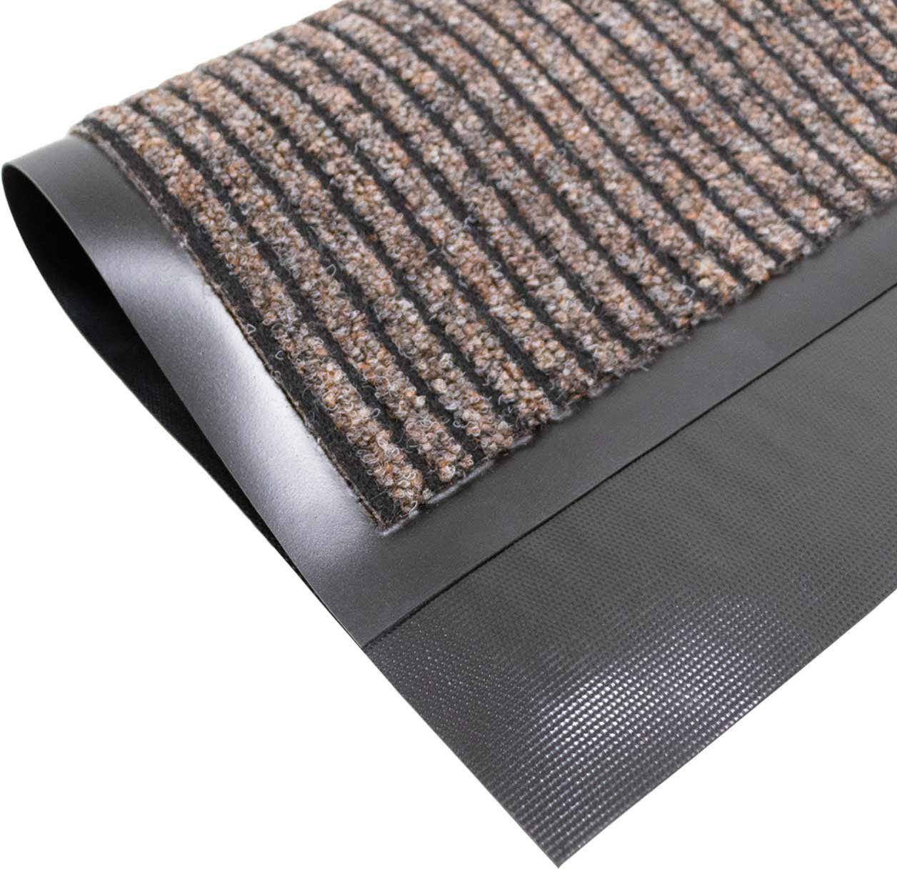 Fußmatte OSLO, Primaflor-Ideen in gestreift, waschbar beige 8 Schmutzfangmatte, meliert, mm, Höhe: rechteckig, Textil, rutschhemmend