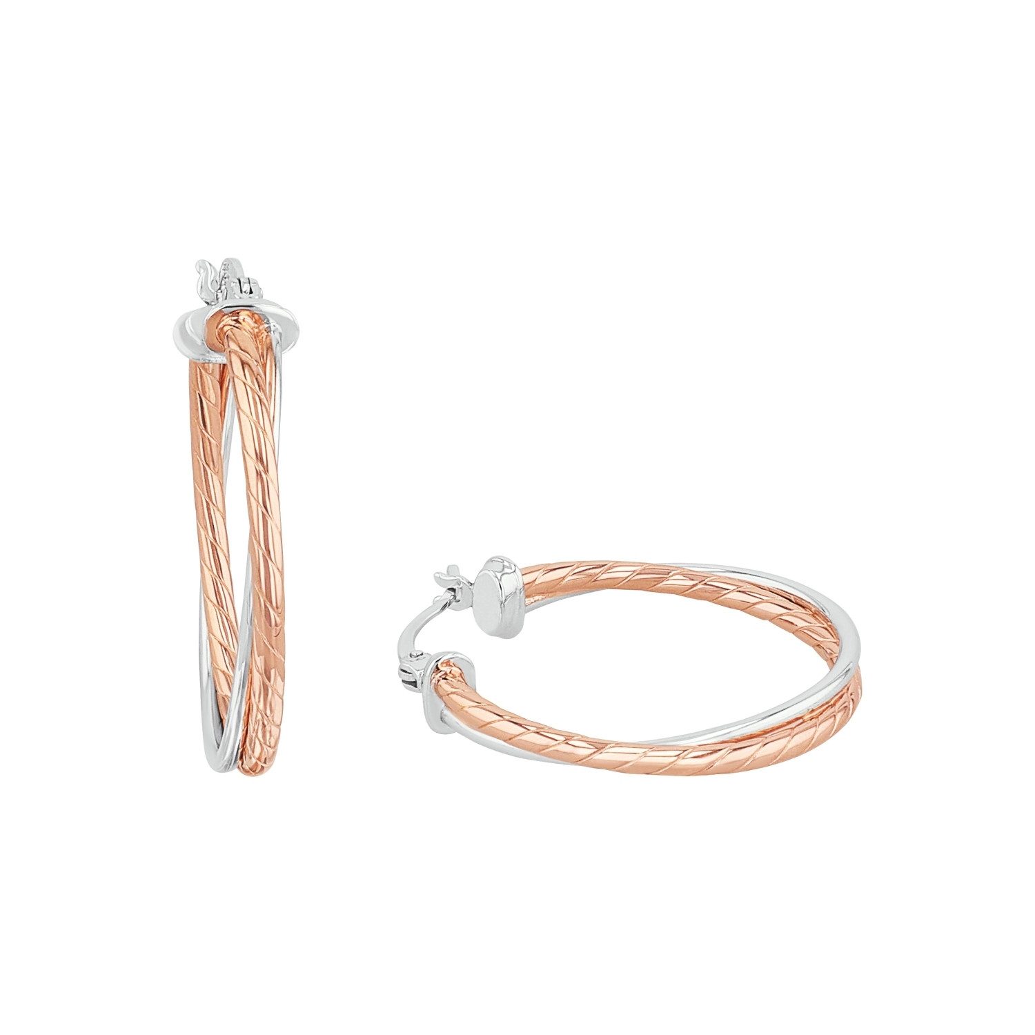 Amor Paar Creolen Amor Creolen für Damen, 925 Sterling Silber (Creolen, 2-tlg)