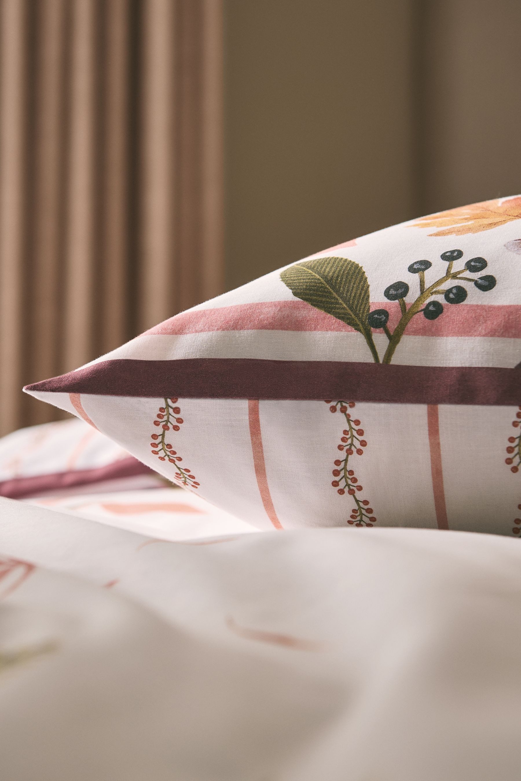 Next Bett-Set Wendbare Bettgarnitur mit Herbstblumen, Bezug: Baumwolle