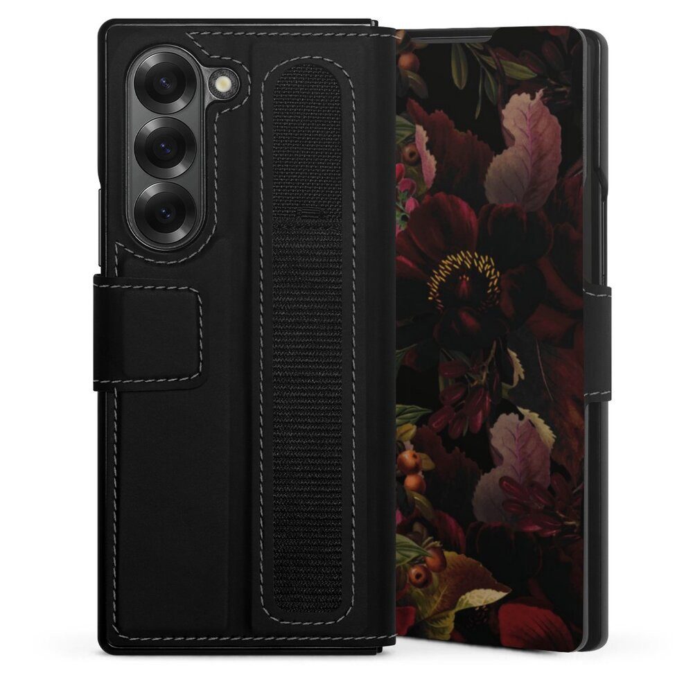 DeinDesign Handyhülle Utart Blumen Wiese Dunkle Blumenwiese, Samsung Galaxy Z Fold 6 Hülle Handy Flip Case Wallet Cover