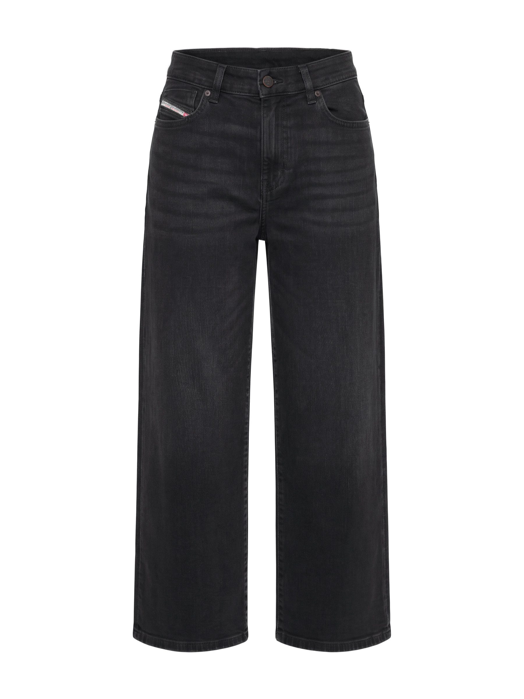 Diesel Loose-fit-Jeans Wide Leg Cropped - 2000 WIDEE-R - L30 weite Beinform, knöchellang, hoher Stretch, hoher Bund