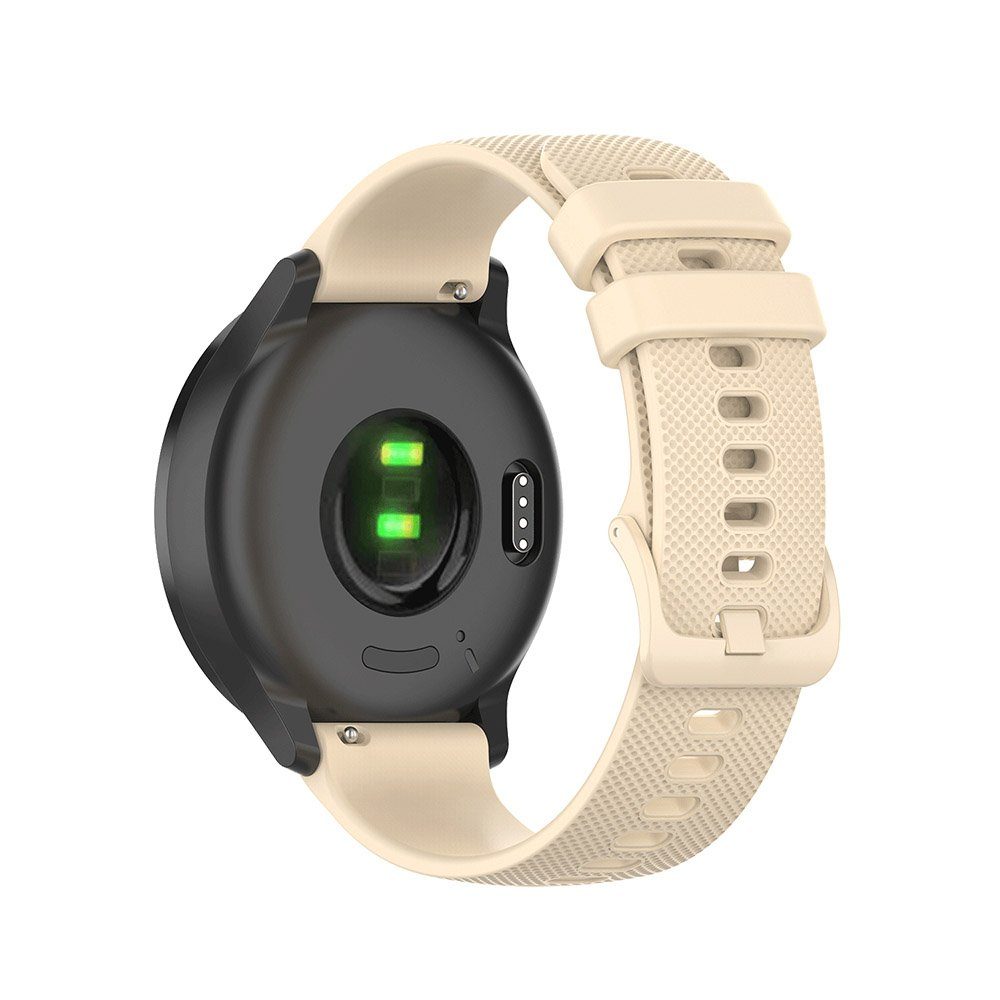 BTTO Smartwatch-Armband Silikonband Uhrenarmband Wasserdicht 18 mm/20 mm/22mm Breiten, 6 Farben, SmartWatch-Armband für Samsung Galaxy Watch/Huawei Watch/Garmin/Fossi Hellgelb