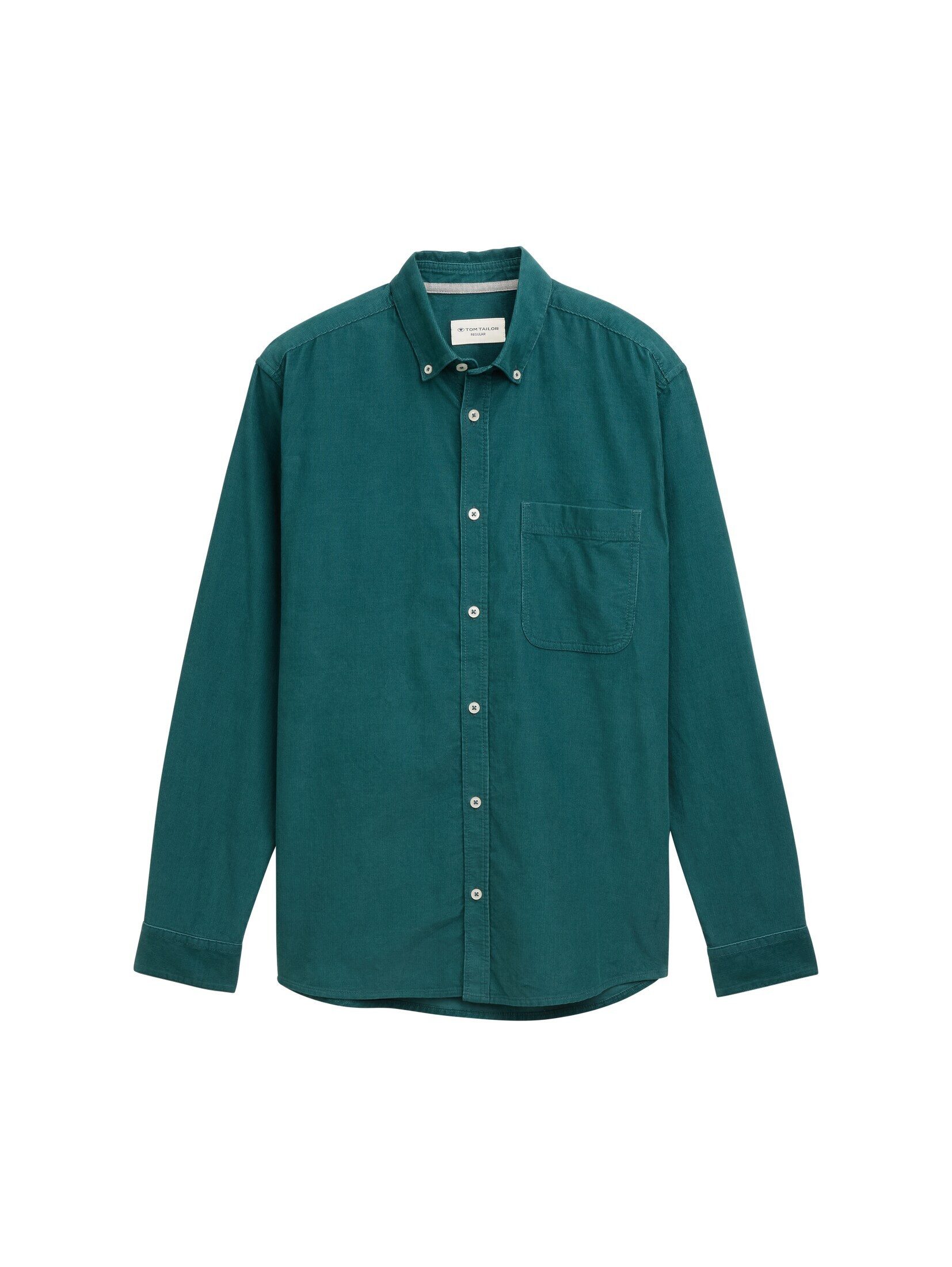 TOM TAILOR Langarmhemd Blusen & Shirts Regular Fit Cordhemd mit Brusttasche günstig online kaufen