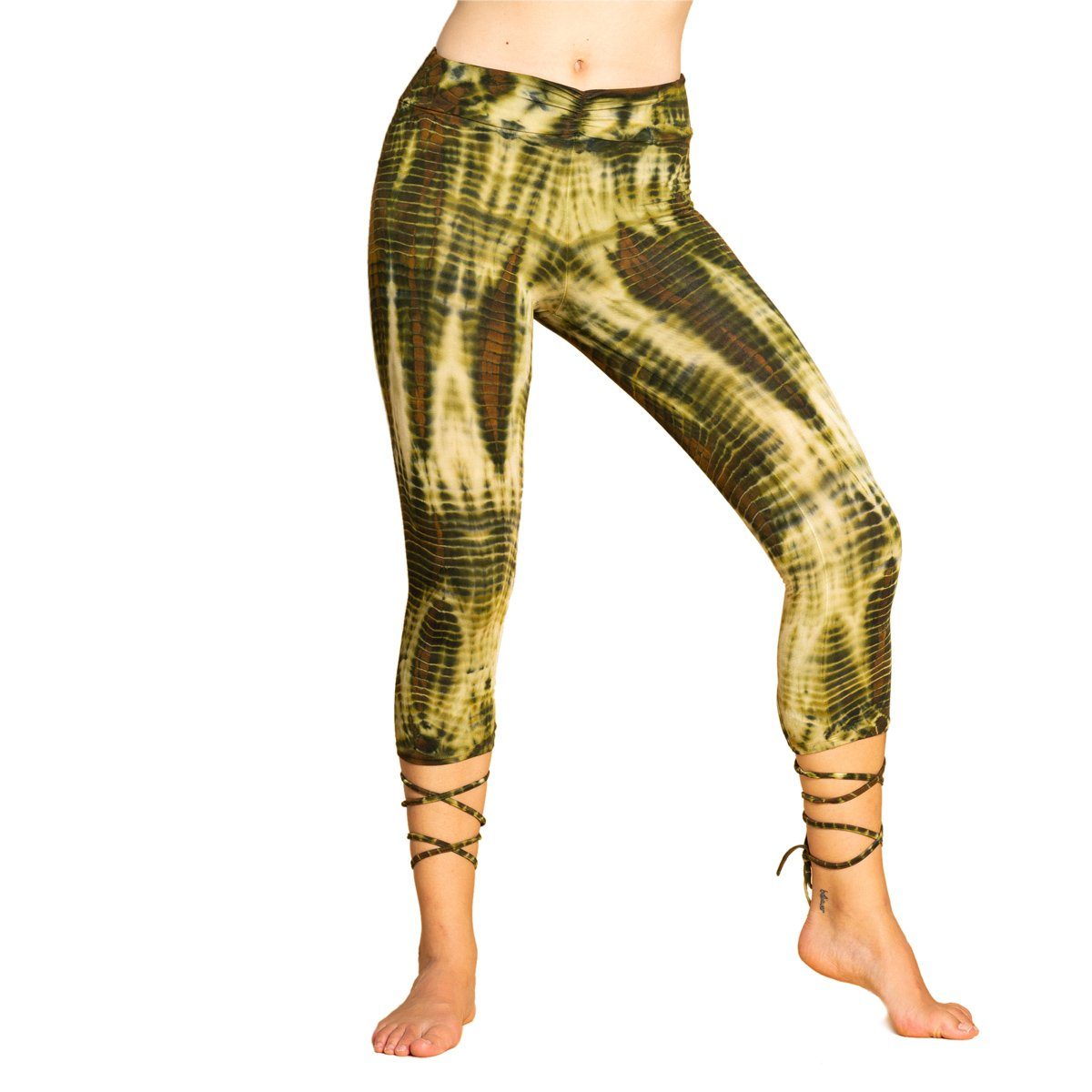 PANASIAM Leggings Unikat Lace-up Batik 3/4 günstig online kaufen