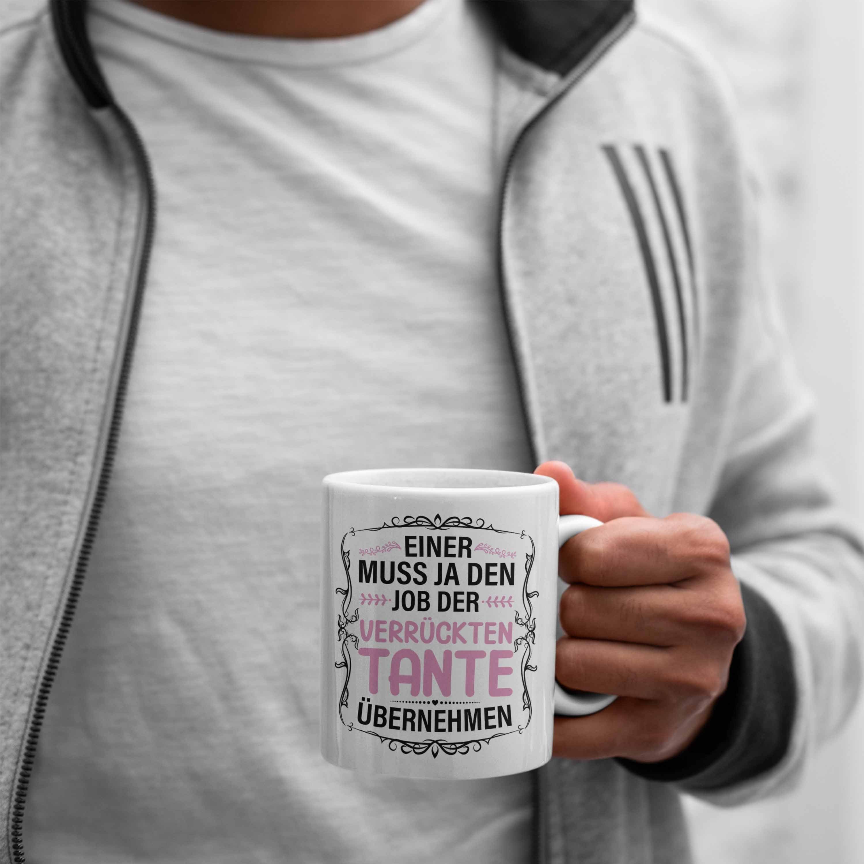 Trendation Tasse - Verrückte Geschenk Spruch Tante Lustig Trendation Tasse Weiss