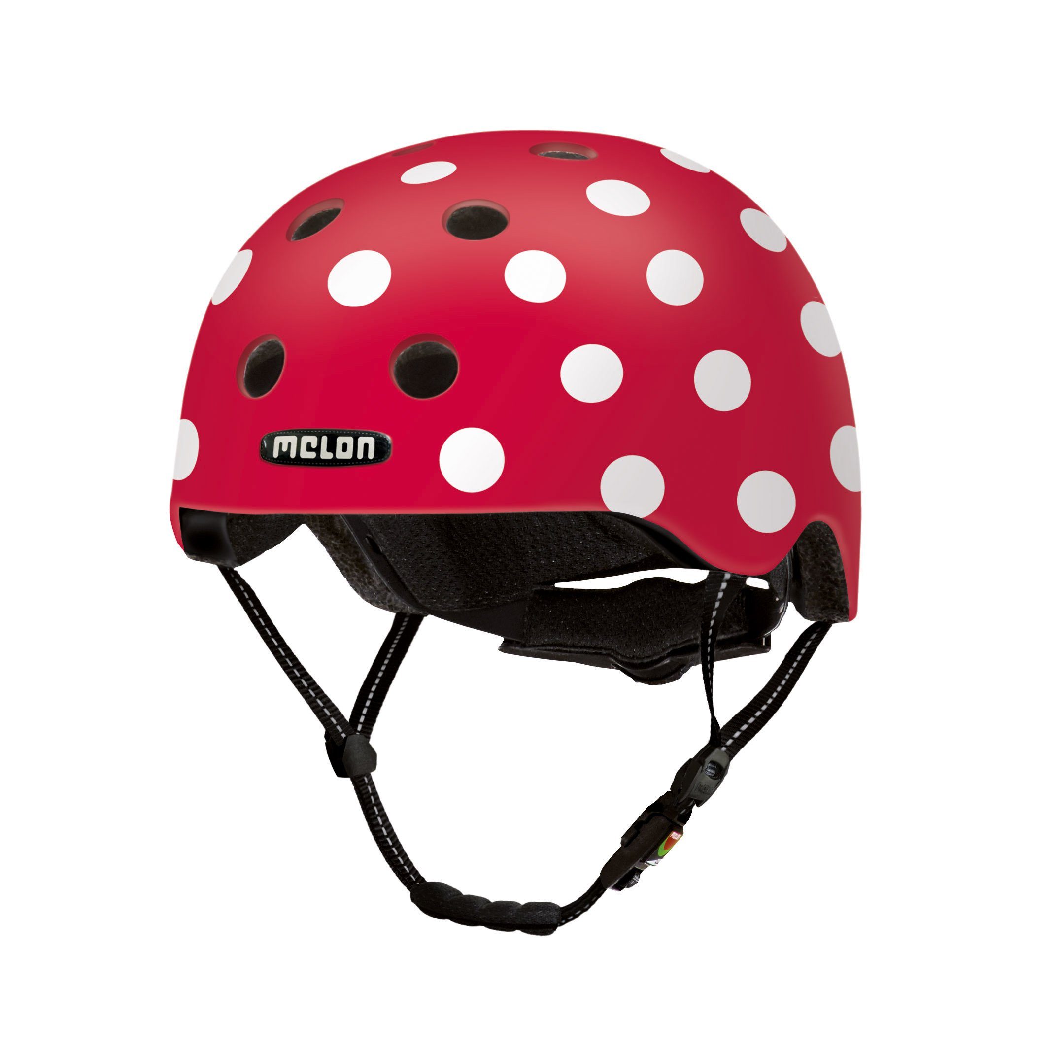 Melon Fahrradhelm Dotty White (matte), super leicht, Magnetverschluss, größenverstellbar, mehr als 50 Designs