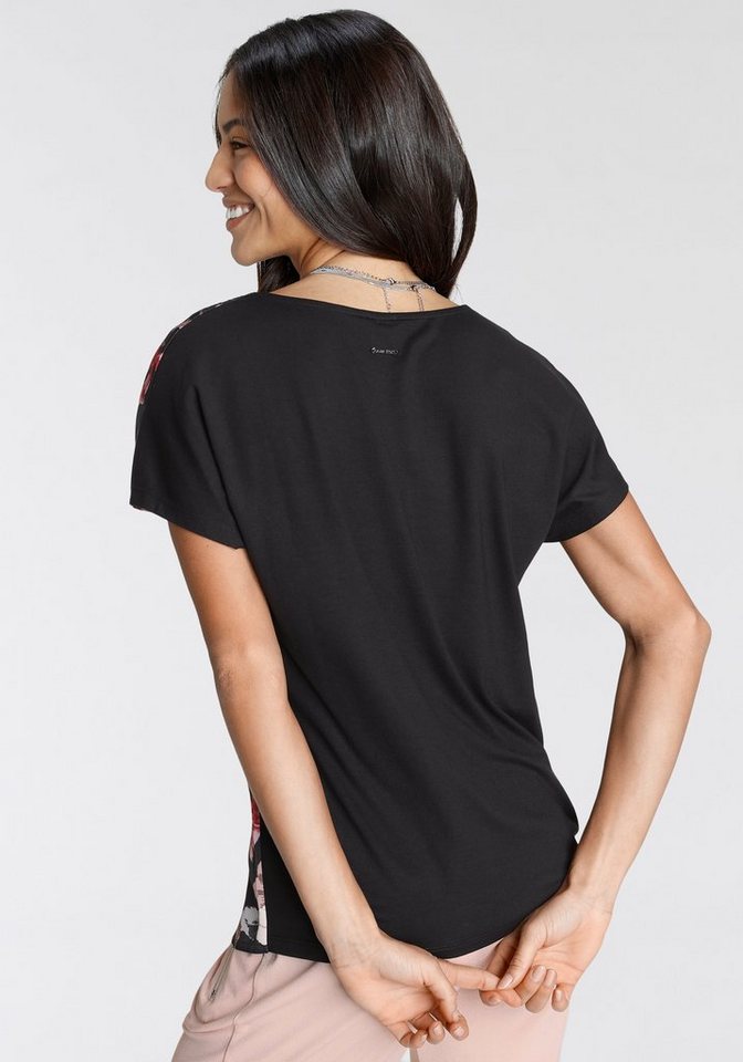 Satin Materialmix, Glänzende im und Scott Qualität Shirtbluse Laura Viskose-Jersey weicher elastisch