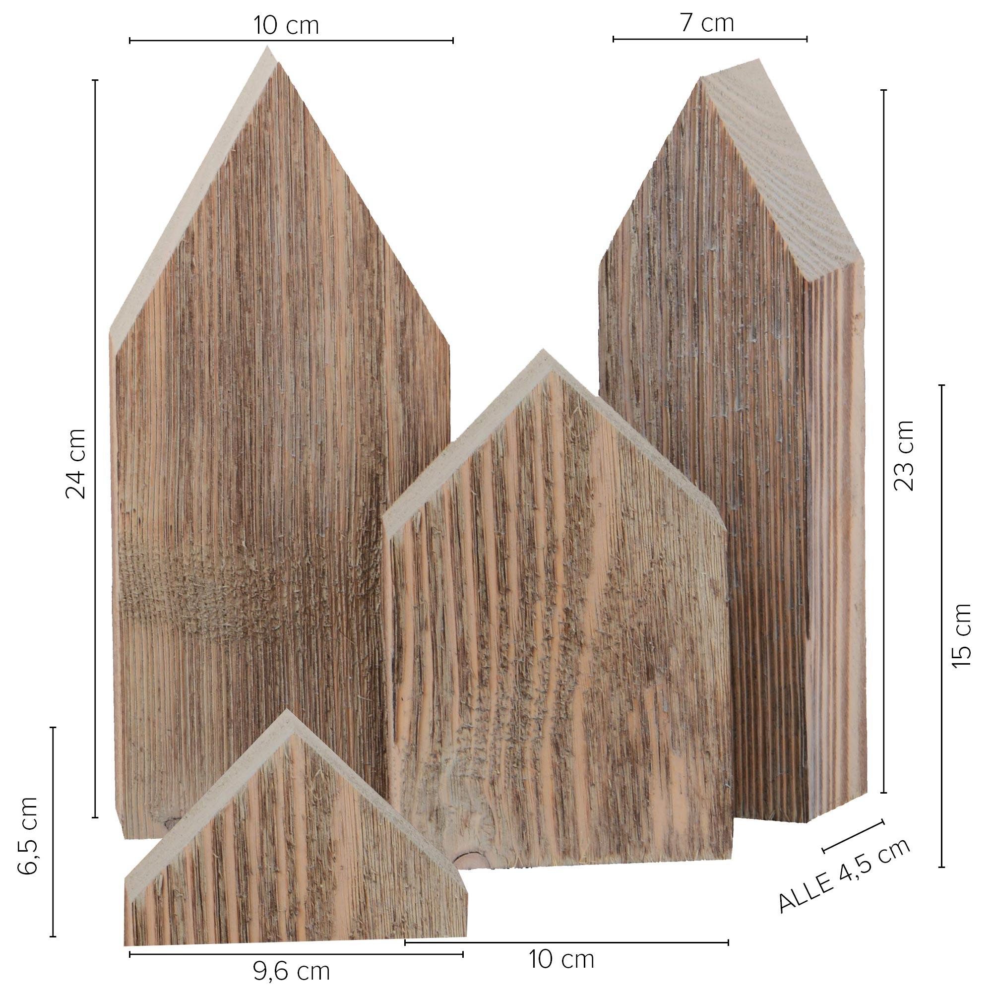 UNUS HOME Dekofigur Holzstadt Dekoration Altholz