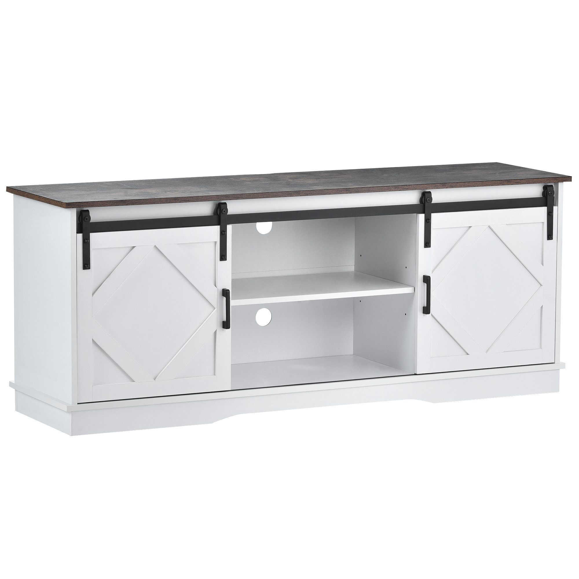 Sweiko Lowboard, Sideboard mit verstellbaren Einlegeböden günstig online kaufen