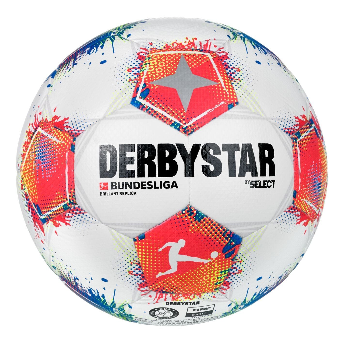 Derbystar Fußball Bundesliga Brilliant Replica v25 (Saison 2025/2026) weiss/blau/rot