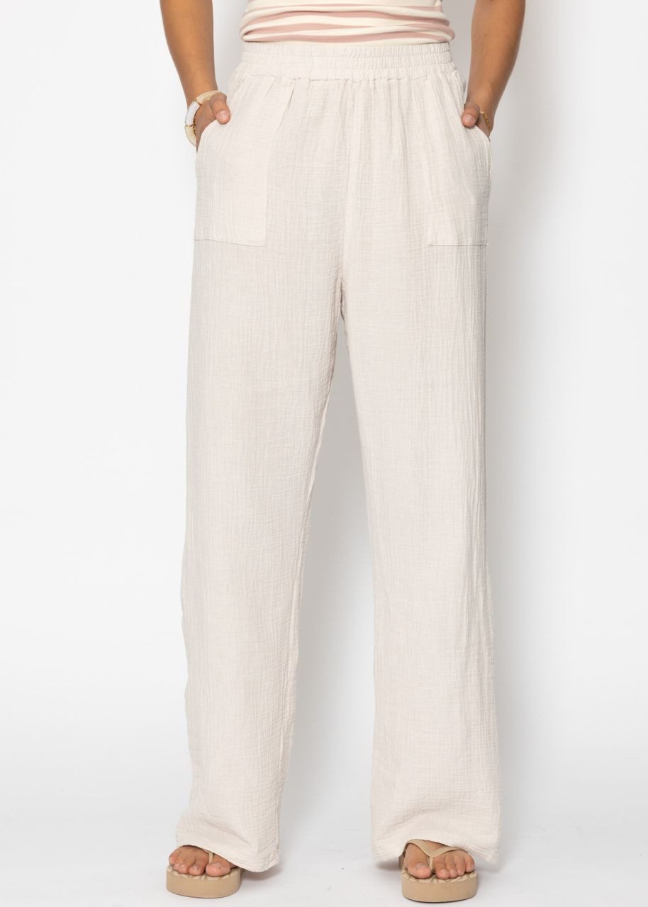 SASSYCLASSY Stoffhose Musselin Hose Damen aus günstig online kaufen