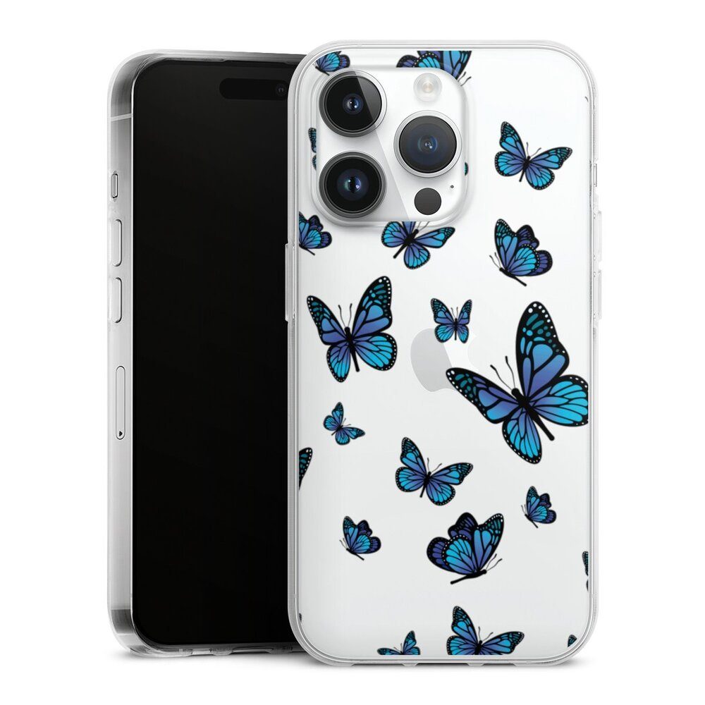 JiuWang IPhone 15 Hülle – Matte Transparente TPU Mit Palmen-Design & Inklusive Anti-Spy Hartglas