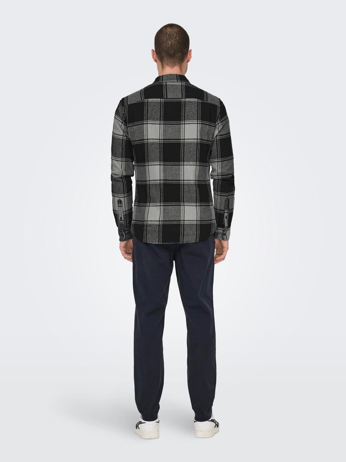 ONLY & SONS Langarmhemd Freizeit Karohemd günstig online kaufen