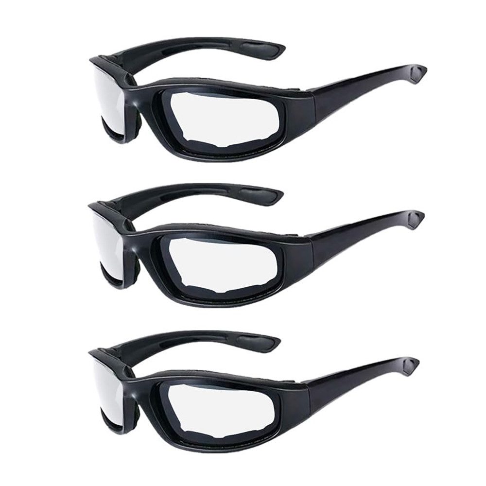 ibettertec Sonnenbrille 3 Stück Fahrrad-Sonnenbrille für Damen und Herren, winddicht (3-St) Nachtsicht Motorrad Reitbrille für Outdoor Sports