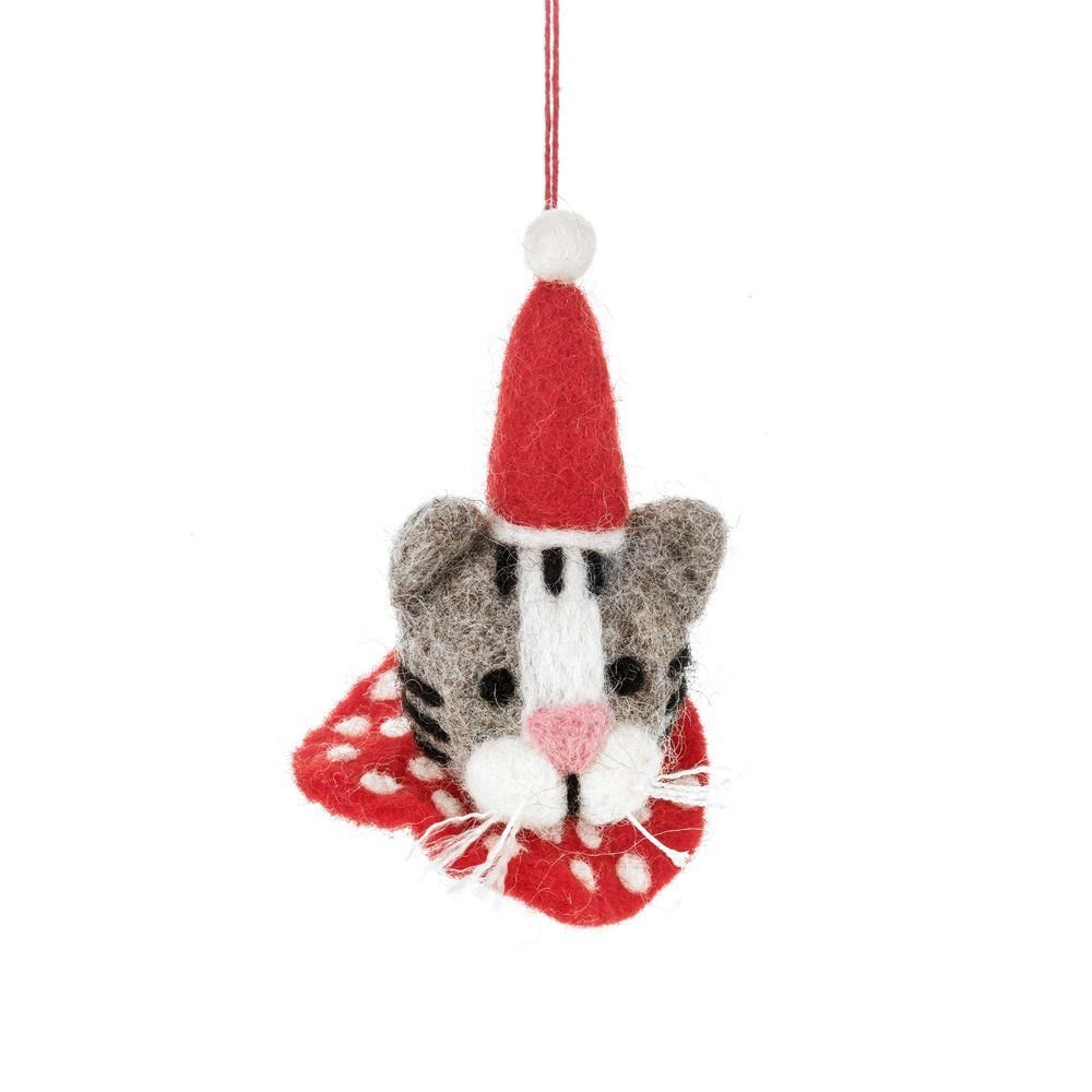 felt so good Christbaumschmuck Christmas Cat aus Filz