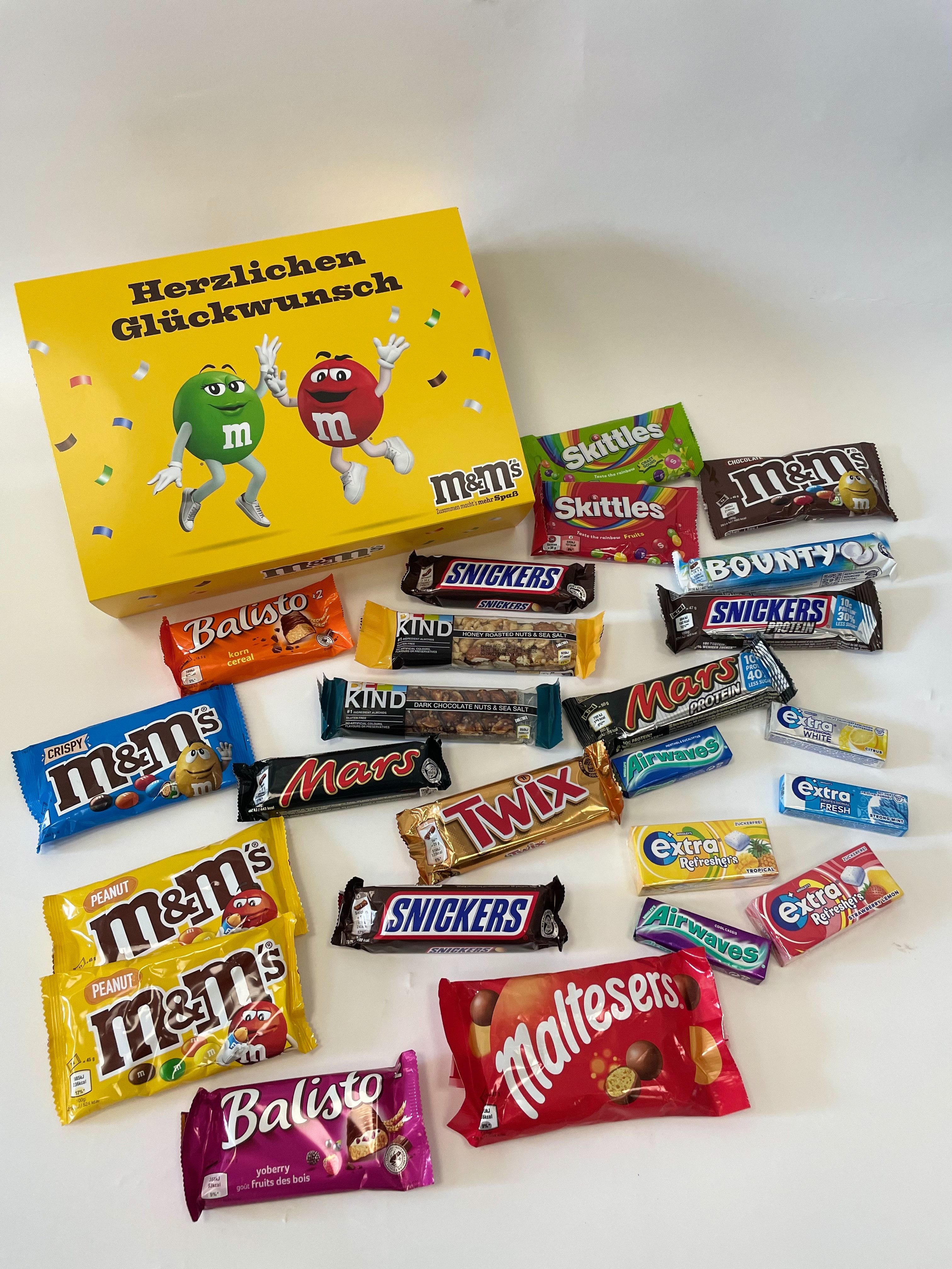 Mars GmbH Süßigkeit Süßigkeiten Box XXL "Herzlichen Glückwunsch" mit 24 Snacks