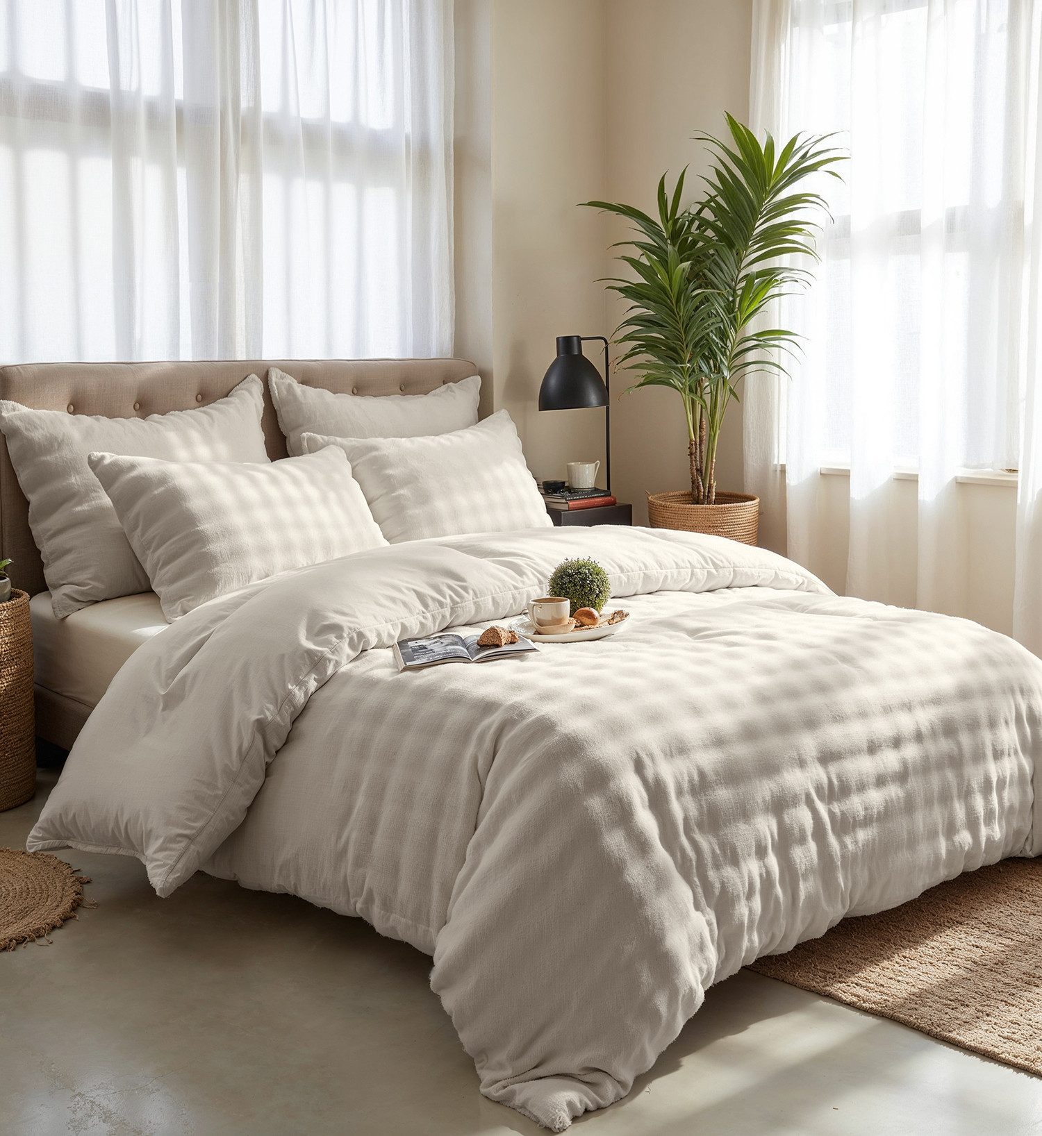 Sitheim-Europe Bettwäsche Bettwäsche-Set Bettbezug Pom Pom, 3 teilig günstig online kaufen