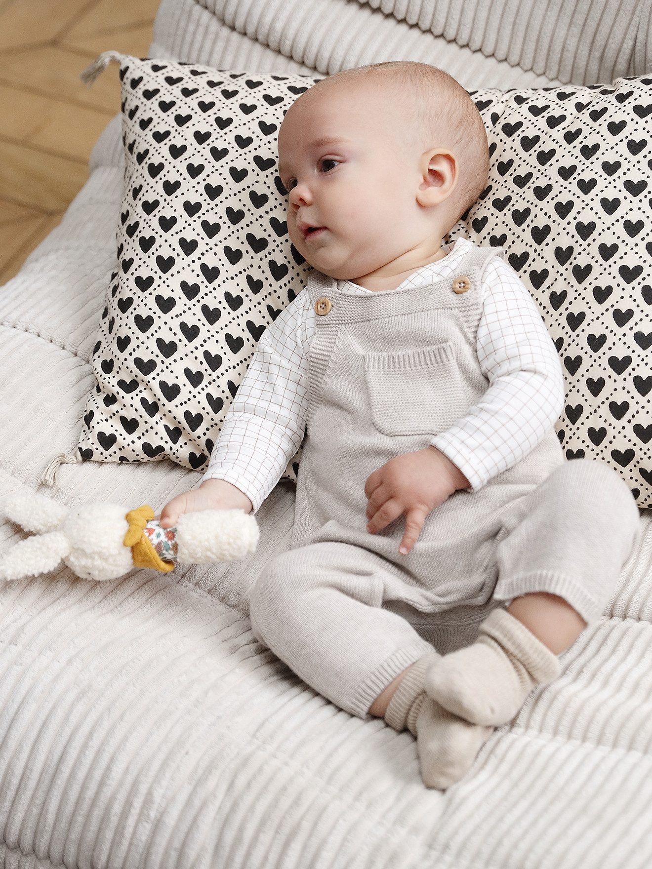 vertbaudet Latzhose Baby Latzhose aus Strick – Bild 5 von 5