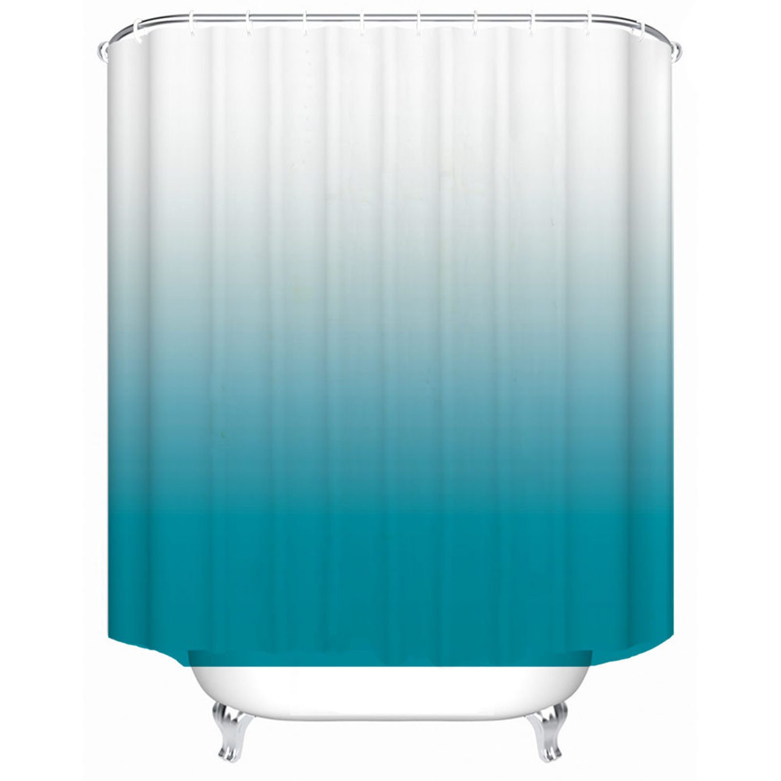 OKWISH Duschvorhang Badezimmer Vorhang Badewannenvorhang Dusche Textile Vorhänge Breite 180 cm (180x200 cm Wasserabweisend Anti-schimmel Waschbar 12 Duschvorhan – Bild 4 von 5