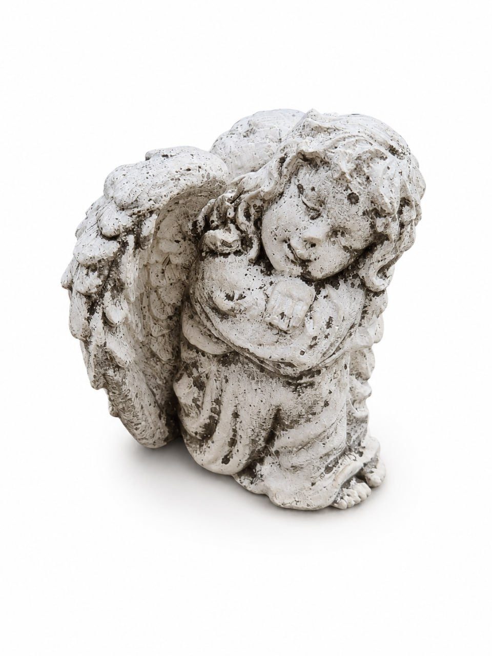 Xlmoebel Dekofigur Schutzengel Ruhender Engel Antik Vintage Steinoptik Sofort (Einzelset, 1 St., Einzelfigur), Hergestellt in Europa