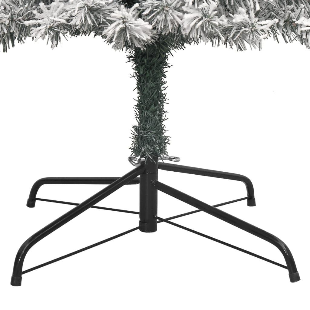 mit Weihnachtsbaum Ständer Weihnachtsbaum 270 cm vidaXL PVC Schlank Beschneit Künstlicher