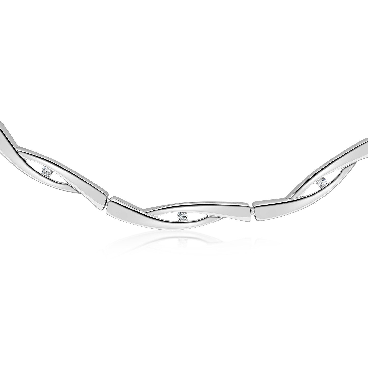 Materia Collier Zirkonia Silber 27,2g CO-5, günstig online kaufen