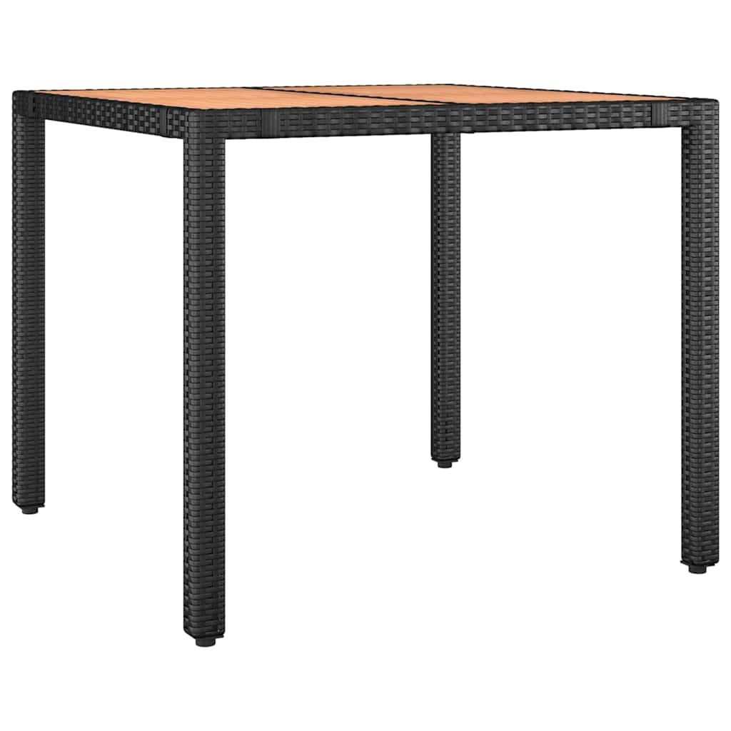 vidaXL Gartentisch Gartentisch mit Holzplatte Schwarz günstig online kaufen