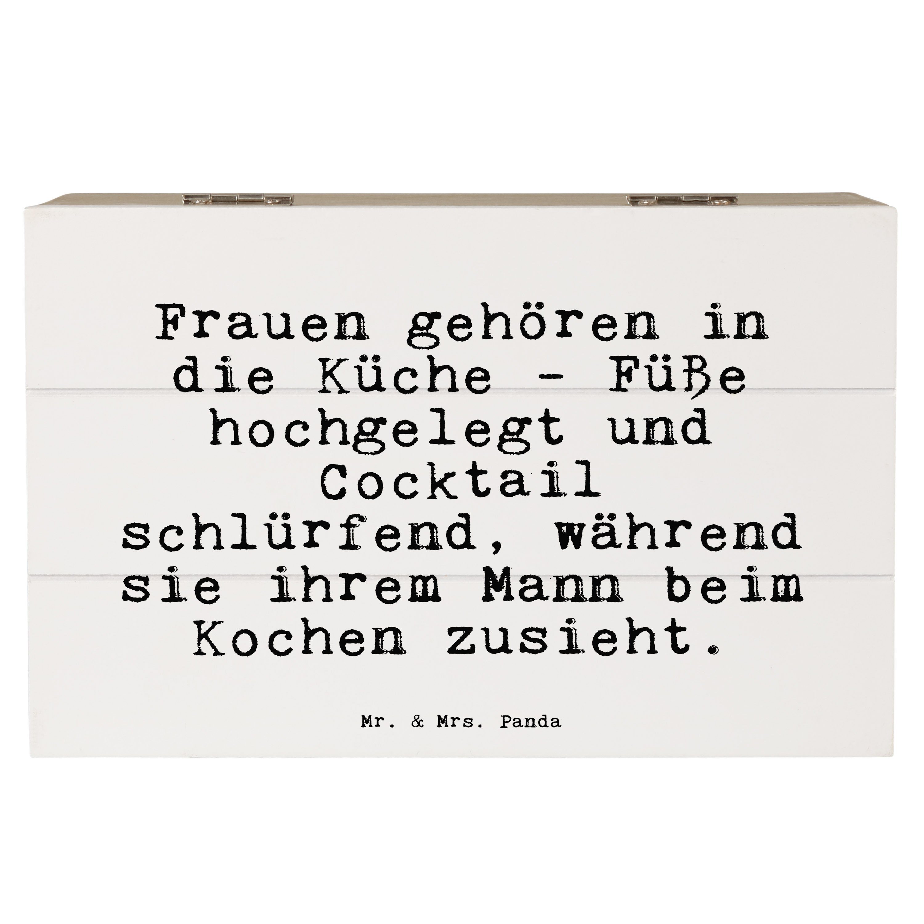 Mr. & Mrs. Panda Dekokiste »Frauen gehören in die... Weiß Geschenk