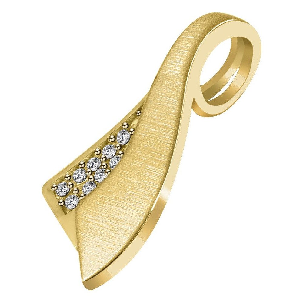 Kettenanhänger Anhänger aus 333 Gold mit Zirkonia