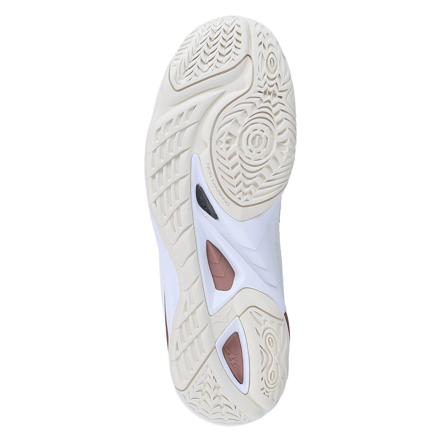 Mizuno Hallen-Indoorschuhe Wave Mirage 4 beige/weiss Damen Squashschuh