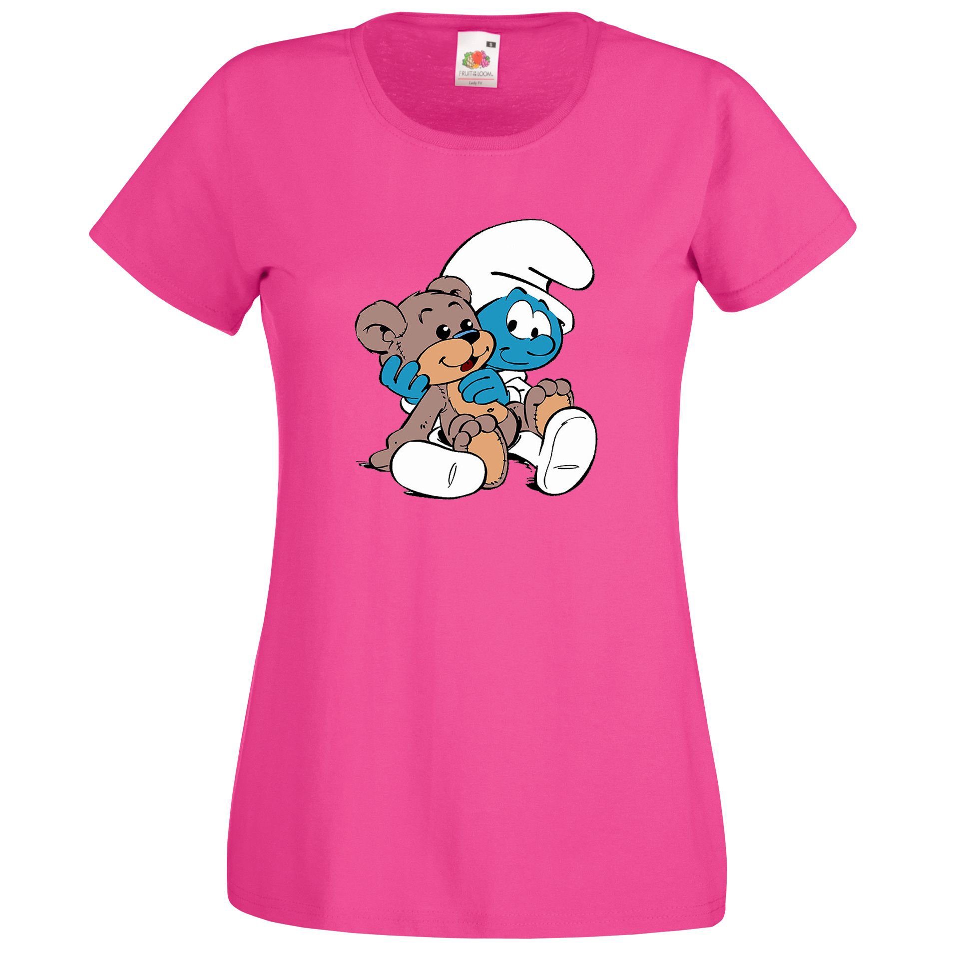 Youth Designz T-Shirt Baby Schlumpf Damen Shirt mit lustigem Frontprint Fuchsia
