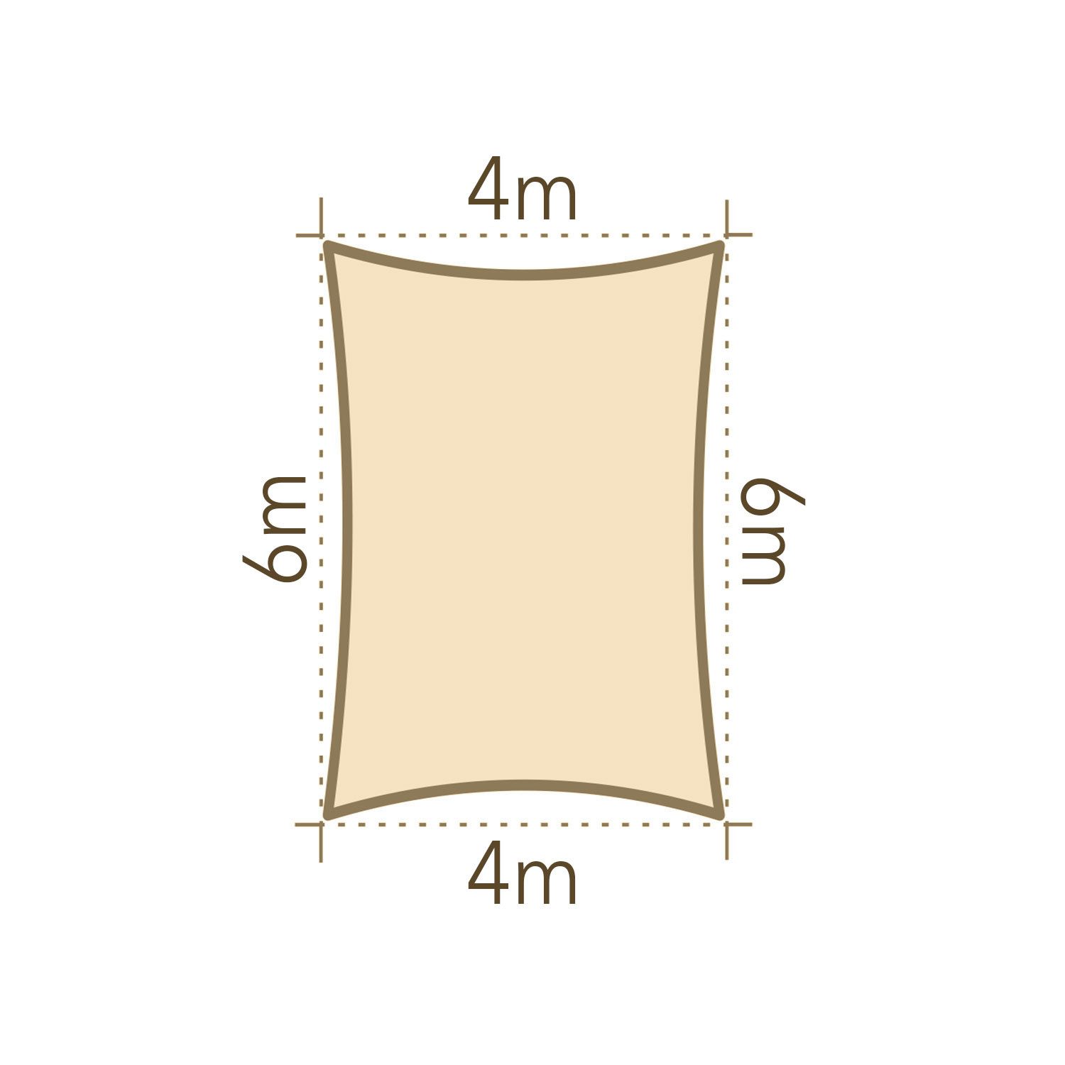 anndora Sonnensegel Tarp 4x6 - cream günstig online kaufen