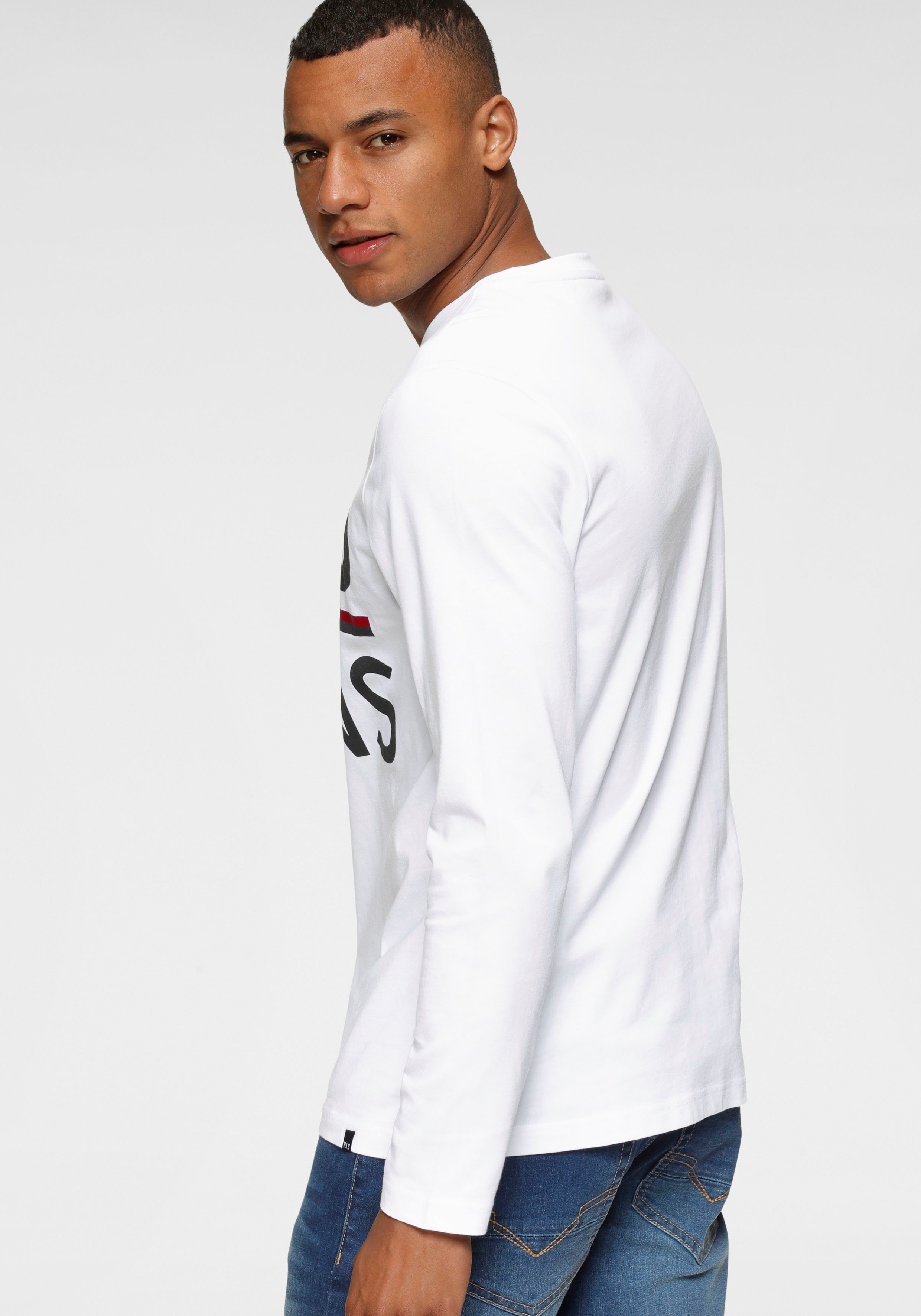 H.I.S Langarmshirt Langarm, schmaler Basic-Schnitt, bedrucktes Design günstig online kaufen